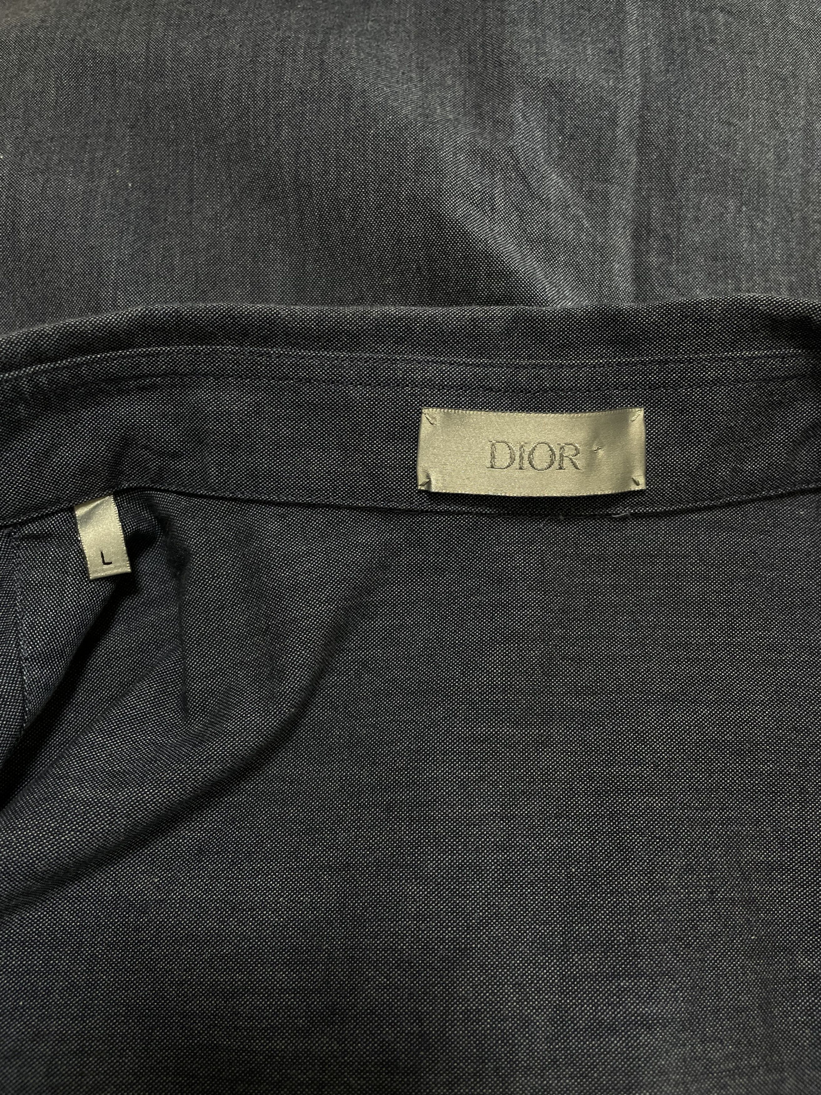 Dior DIOR Woven Shirt Zipped Button Up Saddle Pocket Overshirt Size US L / EU 52-54 / 3 - 16 Thumbnail