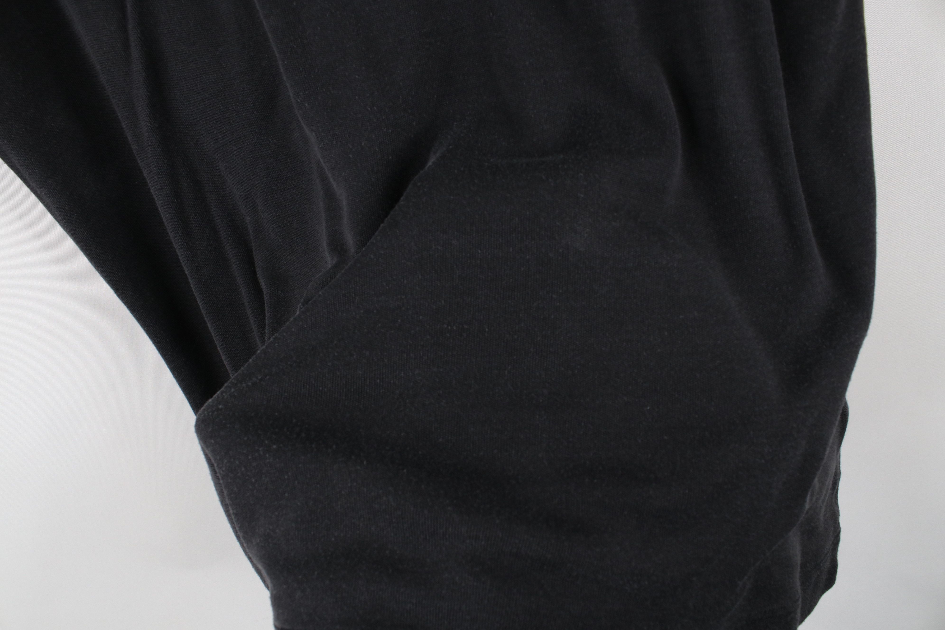 Vintage Vintage 90s Streetwear Blank Silk Short Sleeve T-Shirt Black Size L / US 10 / IT 46 - 4 Thumbnail