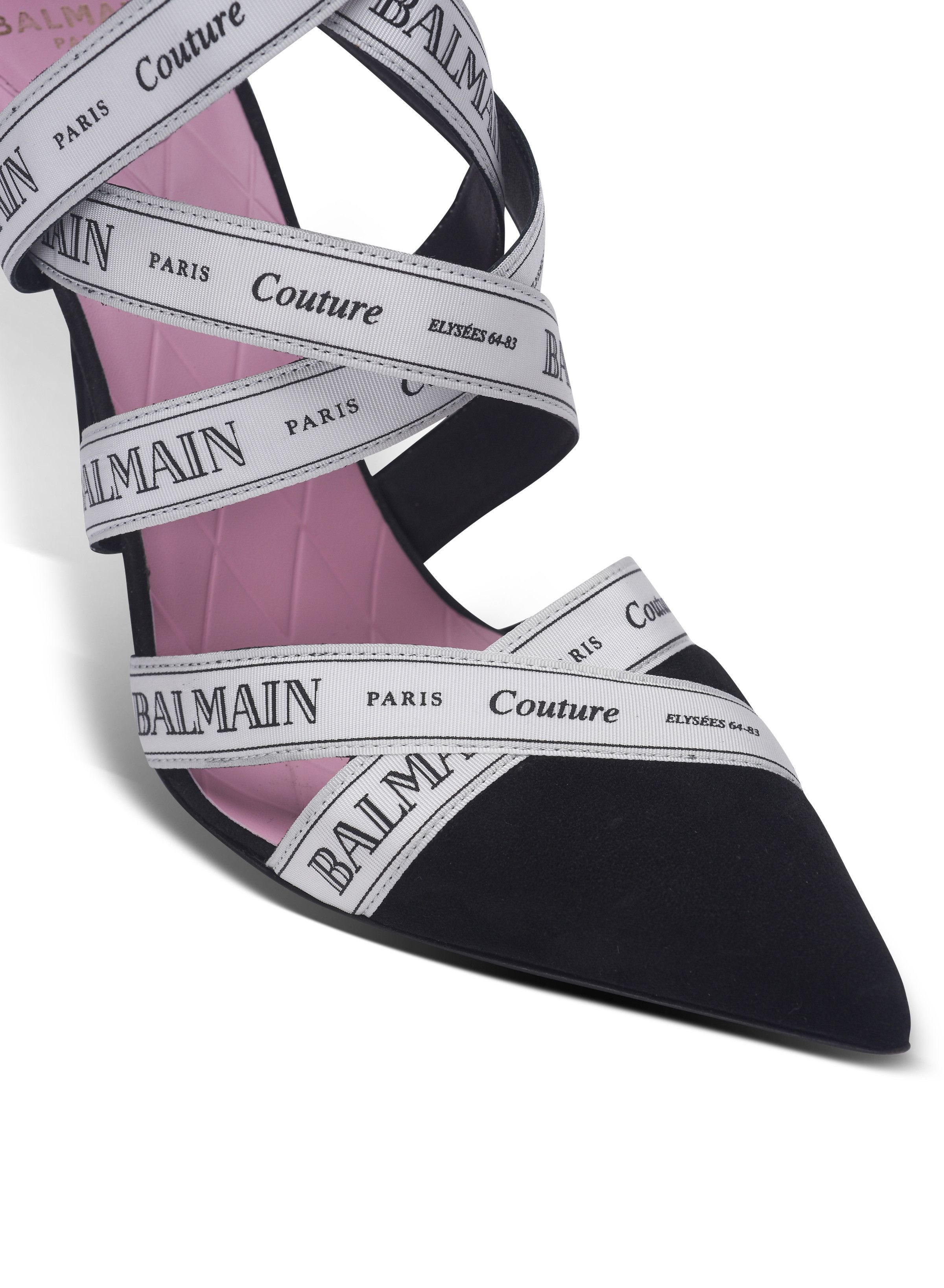 Balmain o1s1wg111225 Couture Ribbon Pumps in Black Size US 8 / IT 38 - 4 Thumbnail