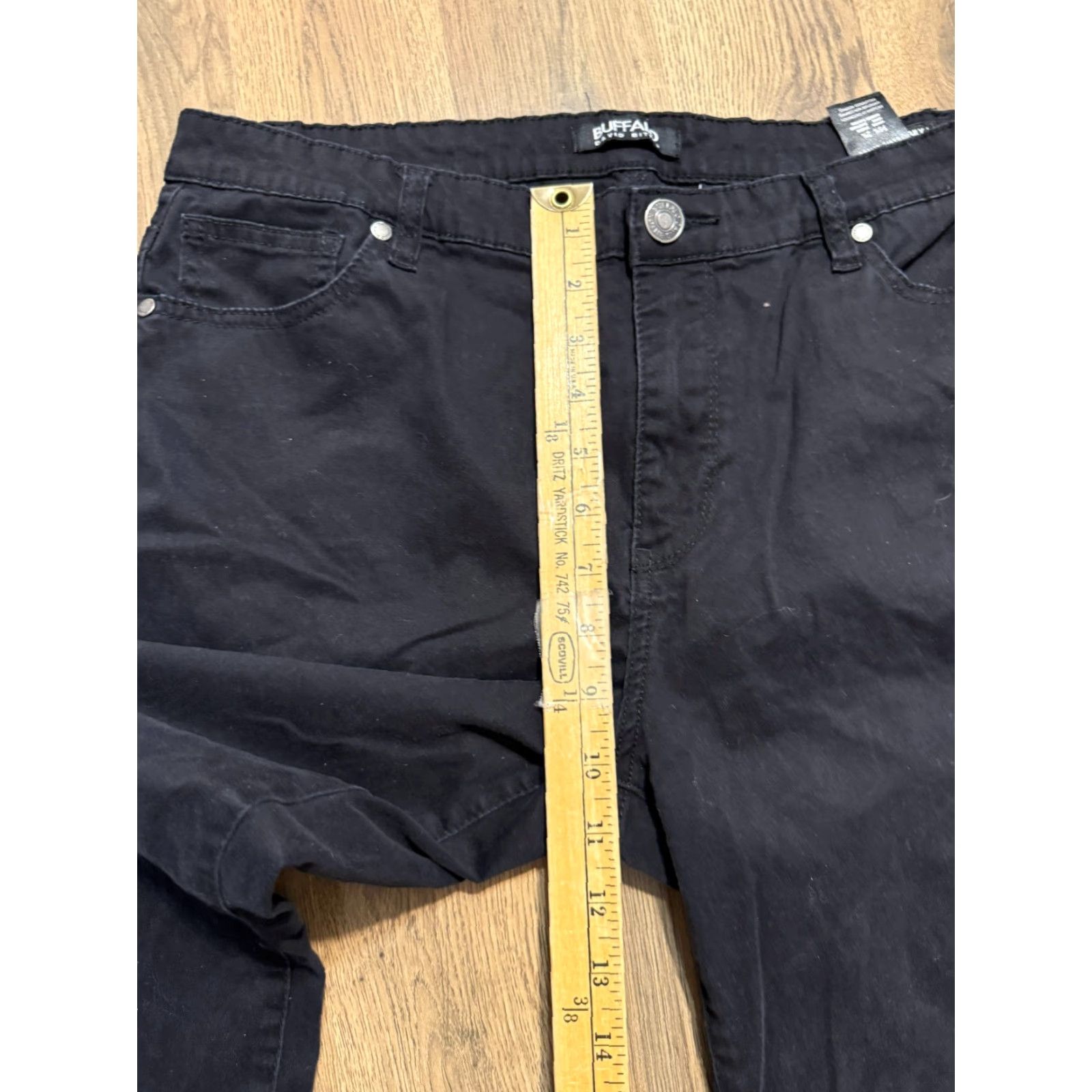 Buffalo David Bitton Buffalo David Bitton Pants Women's Size 12/32 Black Stretch Skinny Ankle Grazer Pants Size 34" / US 12 / IT 48 - 7 Thumbnail
