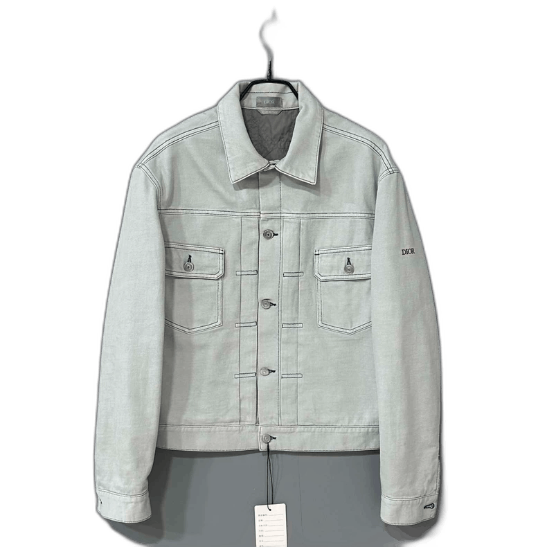 Dior Dior Embroidered Logo Denim Jacket-yf Size US L / EU 52-54 / 3 - 1 Thumbnail