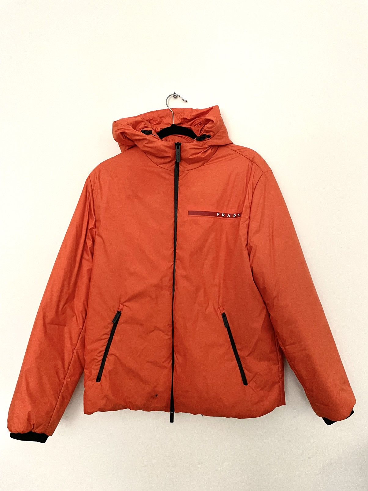 Pre-owned Prada Linea Rossa Jacket In Orange