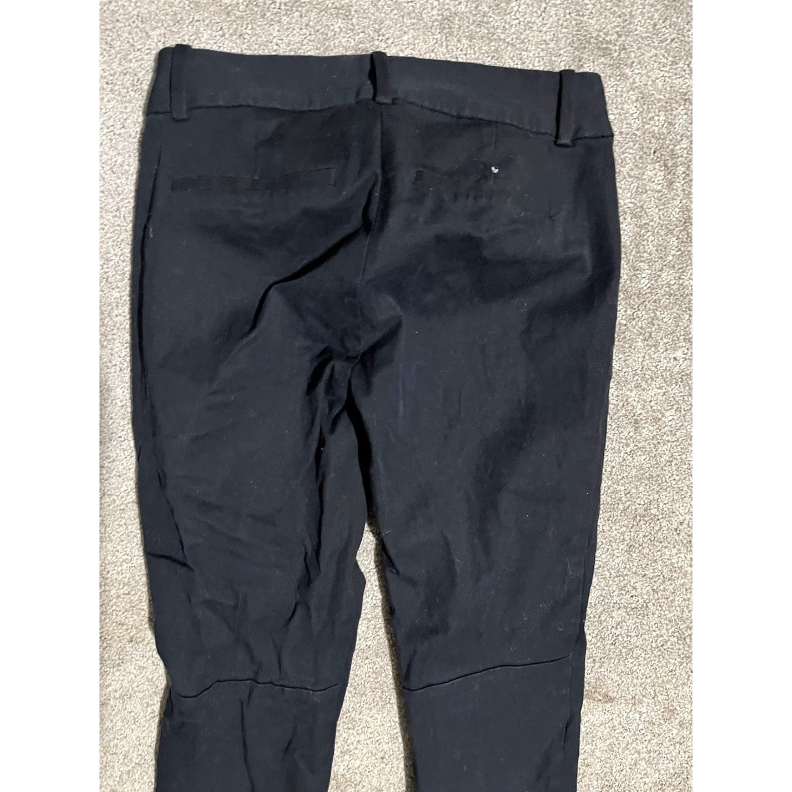 Vintage J Crew Winnie Pant Cropped Scalloped Hem Size 00 Black Style H5171 Women Size 24" / US 00 / IT 34 - 4 Thumbnail