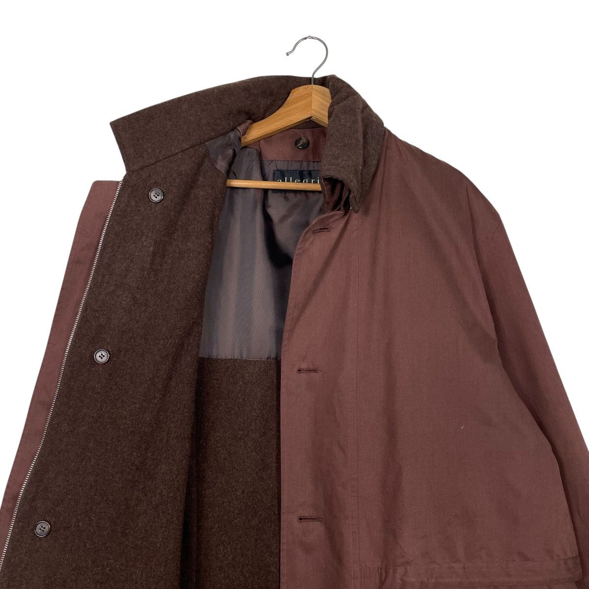 Allegri Allegri Brown Overcoat Size US L / EU 52-54 / 3 - 10 Thumbnail