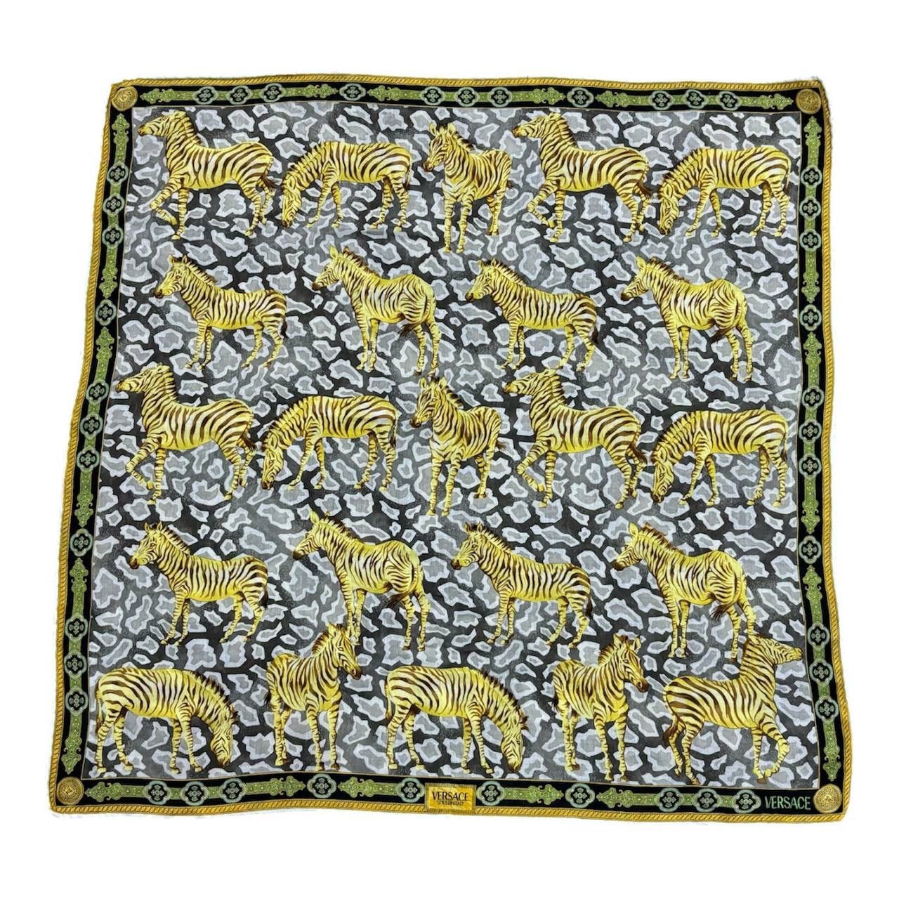 Versace Versace Style Italy Zebra Printed Scarf Neckerchief Size ONE SIZE - 1 Thumbnail