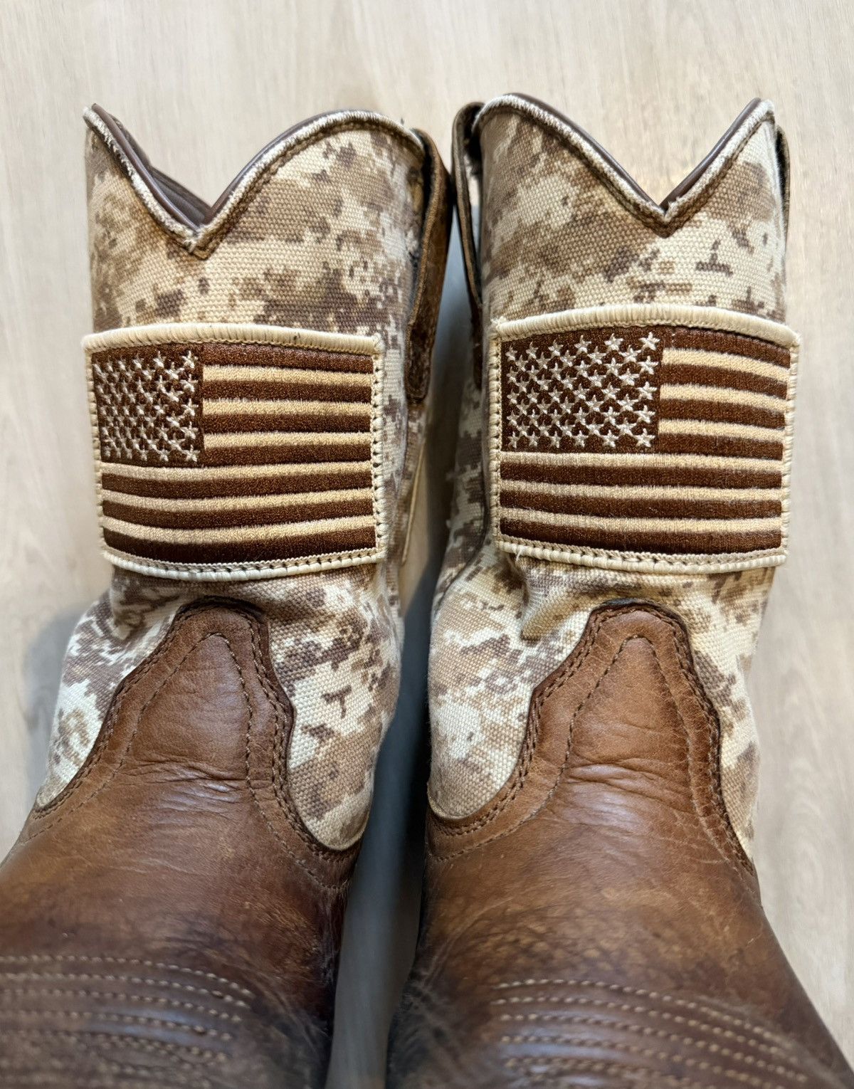 Ariat Ariat WorkHog Patriot Steel Toe Work Boots Leathe Camo Sz 9D Size US 9 / EU 42 - 9 Thumbnail
