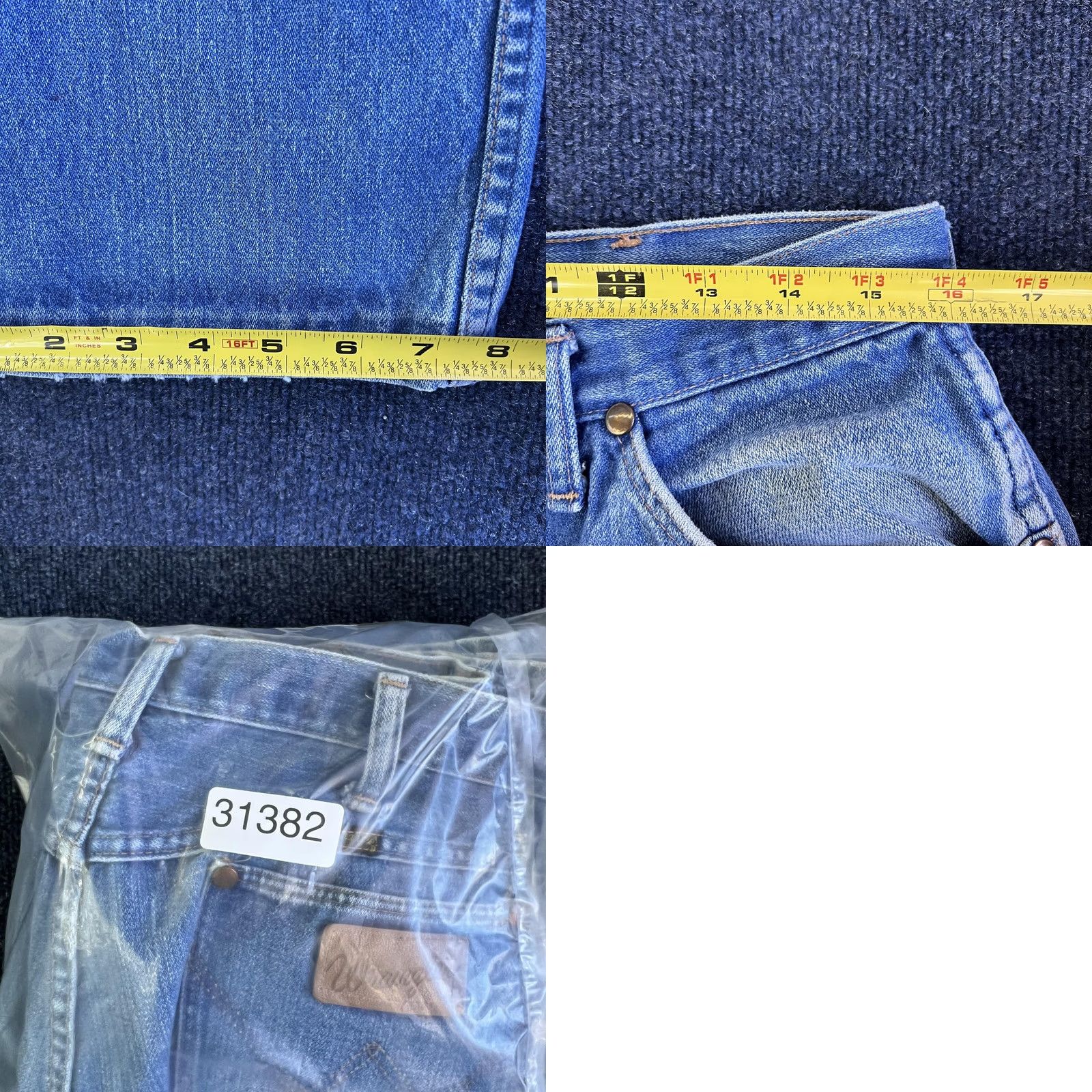 Wrangler Vintage Wrangler Jeans Mens 34x31 Blue Stone Wash Denim Straight Leg Pants Size US 34 / EU 50 - 8 Thumbnail
