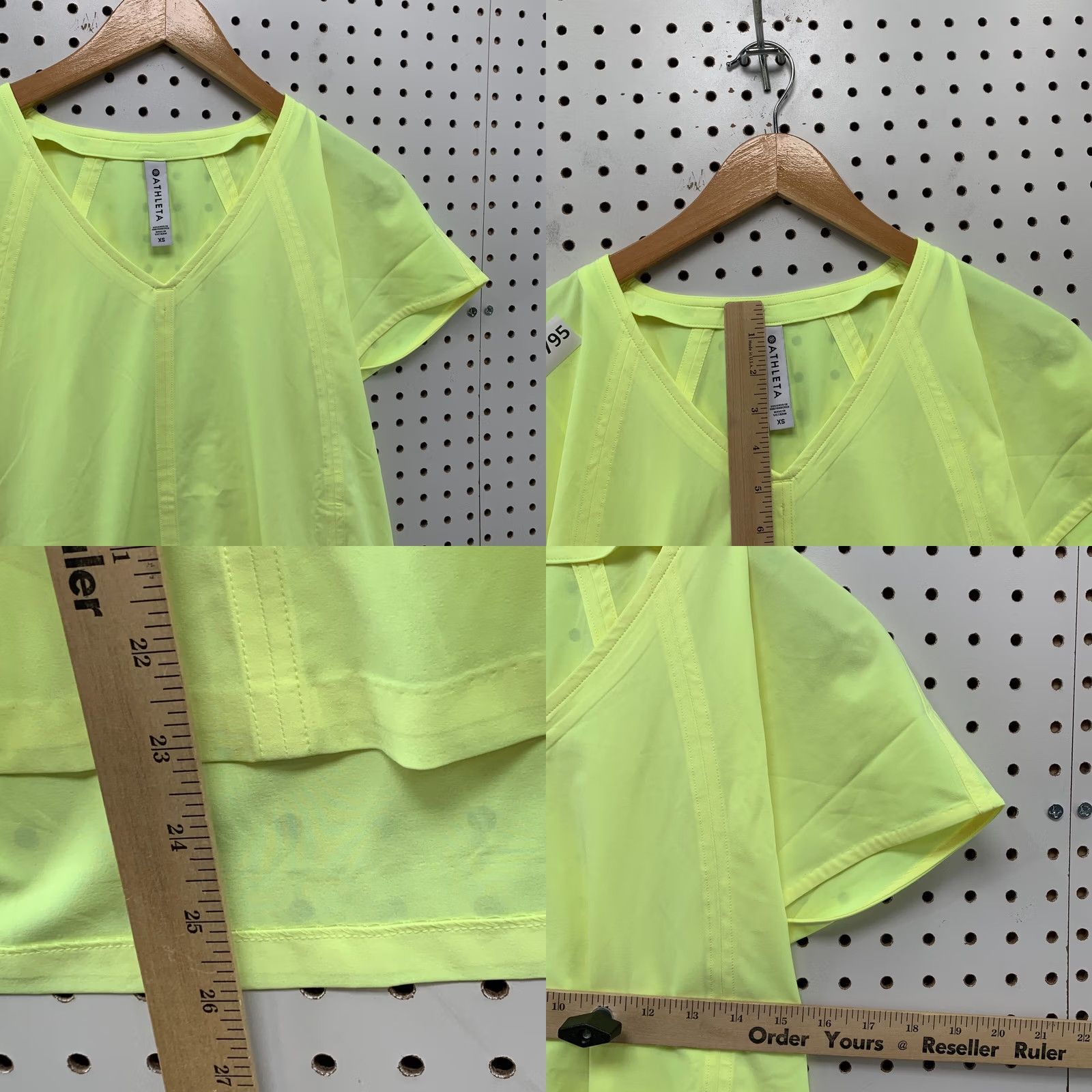 Athleta Athleta Blouse Shirt XS Womens V-Neck Casual Yellow Slit Athletic 15.5x26 Size XS / US 0-2 / IT 36-38 - 8 Thumbnail