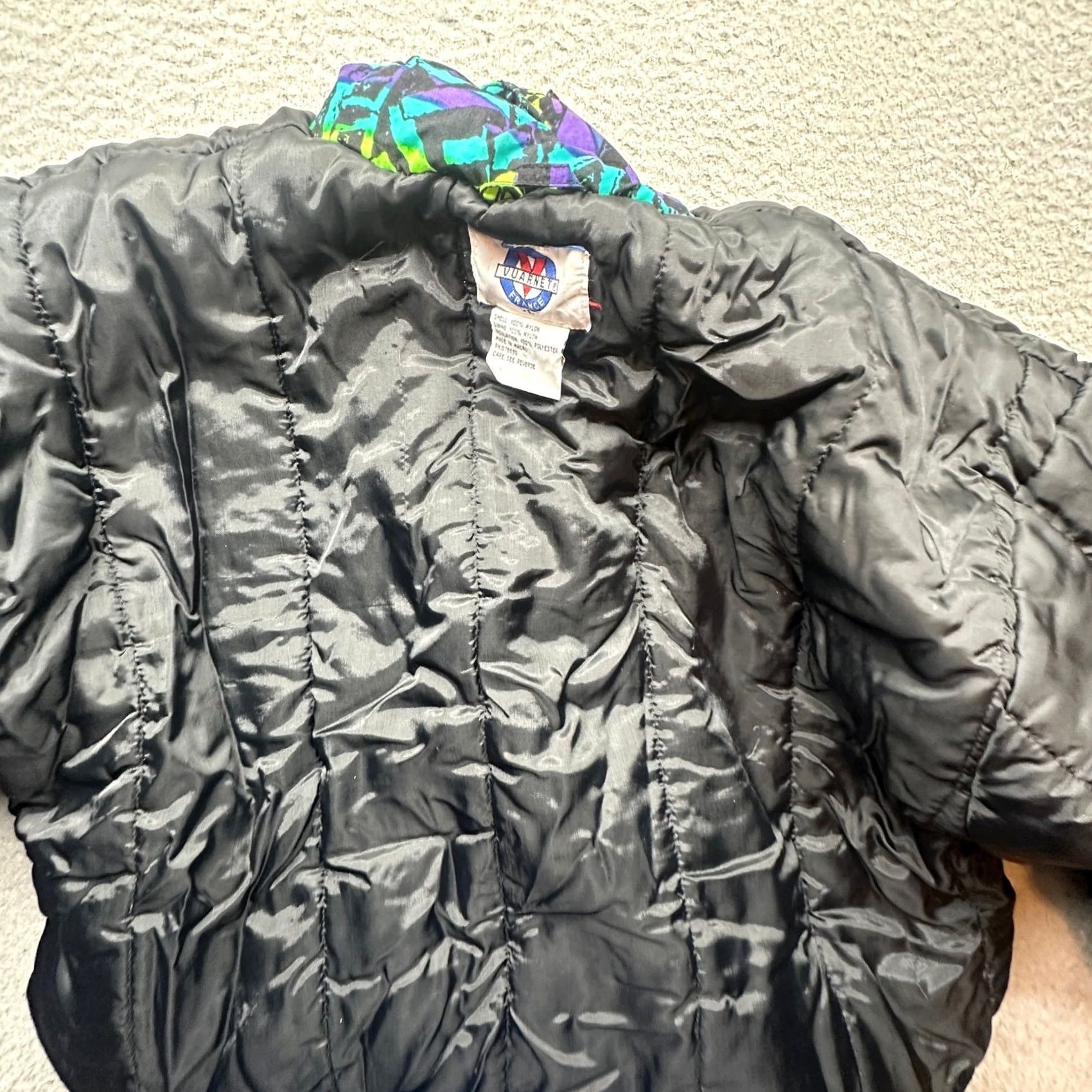 Vintage VINTAGE Vuarnet France Geometric Ski Jacket Mens S Green Purple 90s Full Zip Insulated Geometry Skiing Size US S / EU 44-46 / 1 - 7 Thumbnail