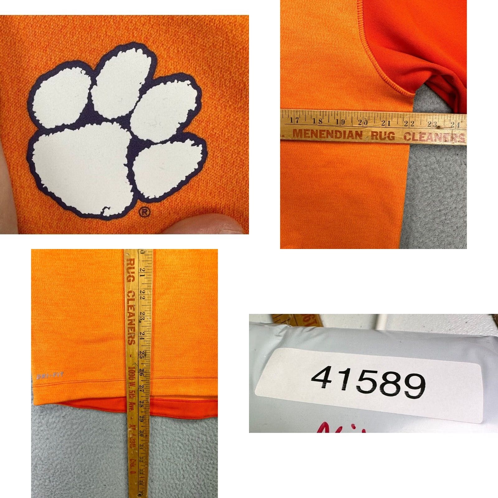Nike Nike Mens Adult Medium Orange Clemson Tigers Dri-Fit Quarter Zip Pullover Shirt Size US M / EU 48-50 / 2 - 8 Thumbnail