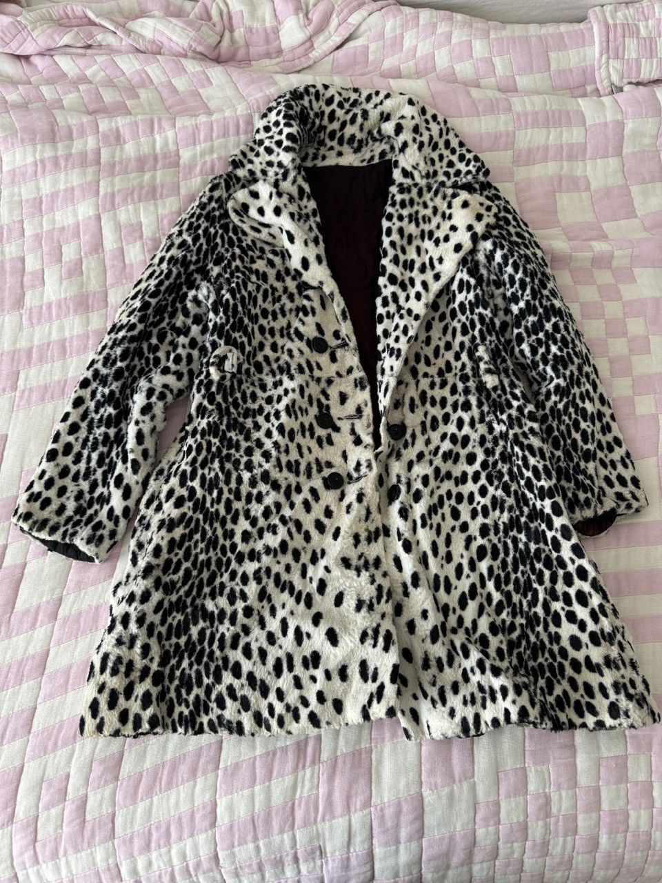 Vintage 1960s Dalmation Print Double Breasted Jacket Size M / US 6-8 / IT 42-44 - 3 Thumbnail