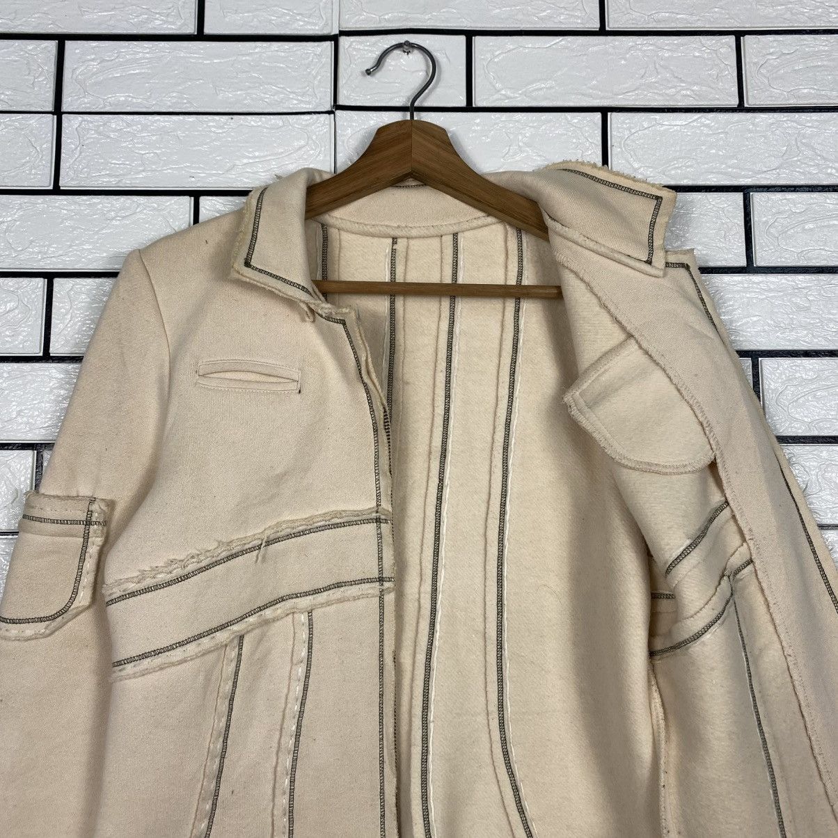 Japanese Brand 📌Vintage Wool Zipper Jacket Via Faburicca Issey Miyake Size US M / EU 48-50 / 2 - 13 Thumbnail