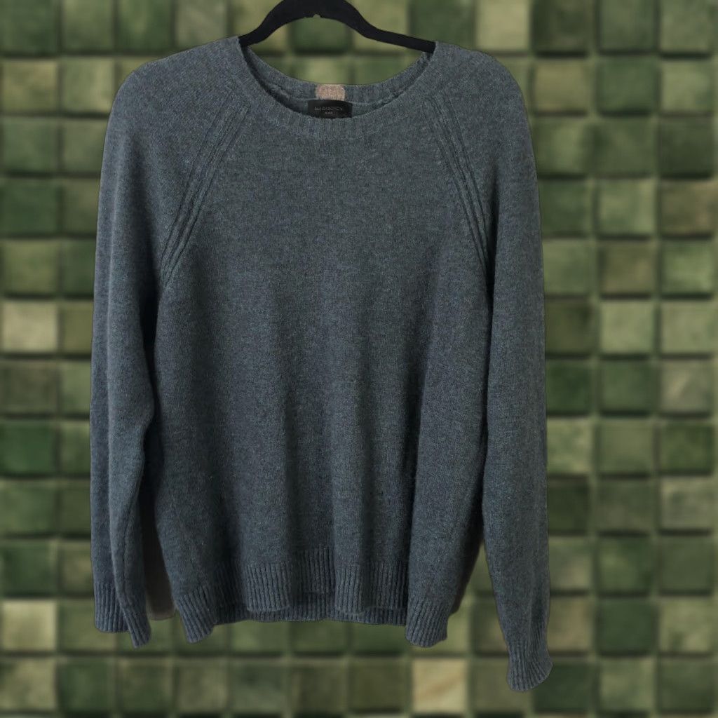 Vintage Magaschoni Sweater Mens Medium Blue Wool Yak Blend Crewneck Knit Pullover Size US M / EU 48-50 / 2 - 1 Thumbnail