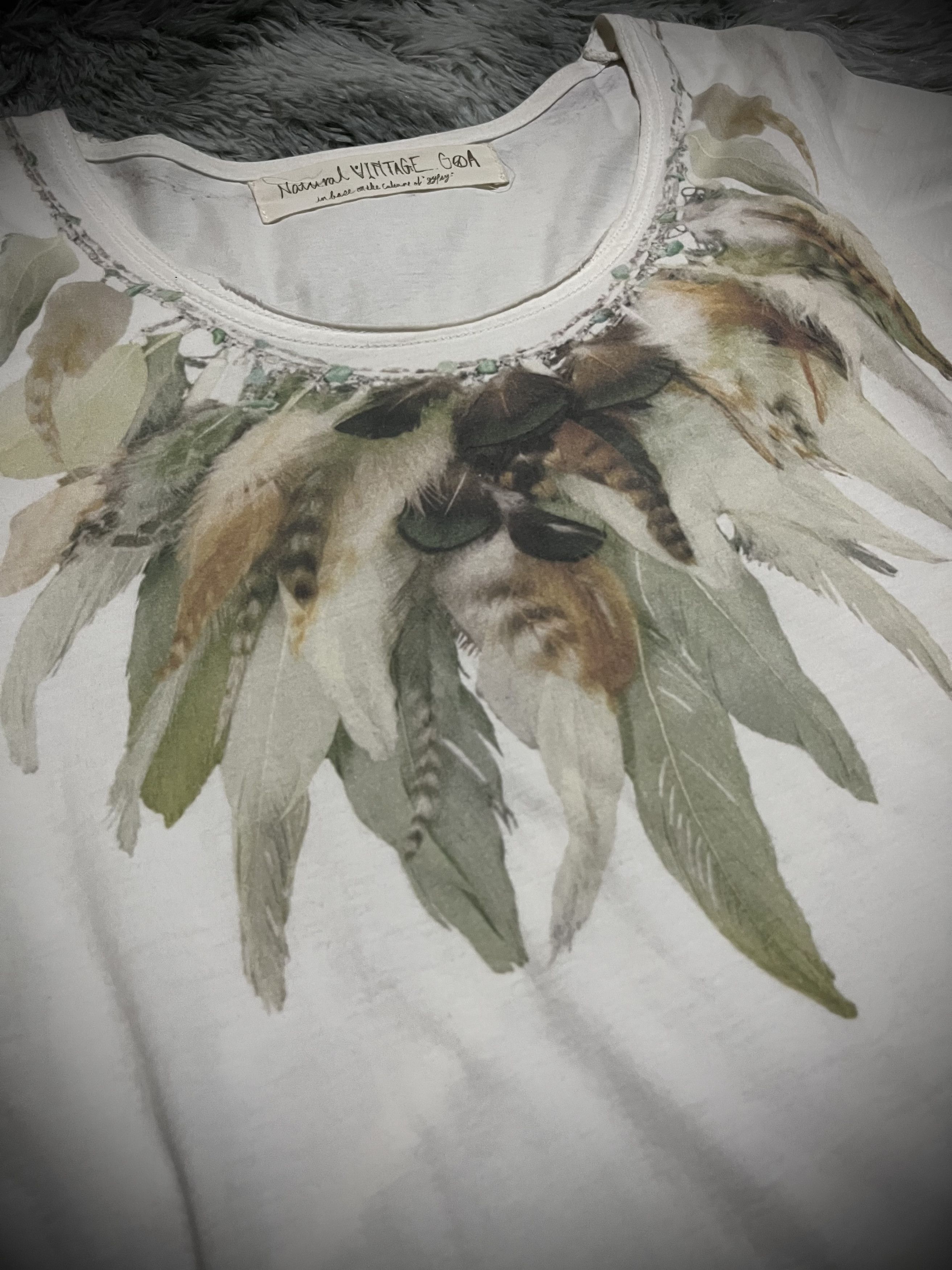 Other 2000’s Natural Vintage Goa Feather Necklace Size US M / EU 48-50 / 2 - 3 Thumbnail