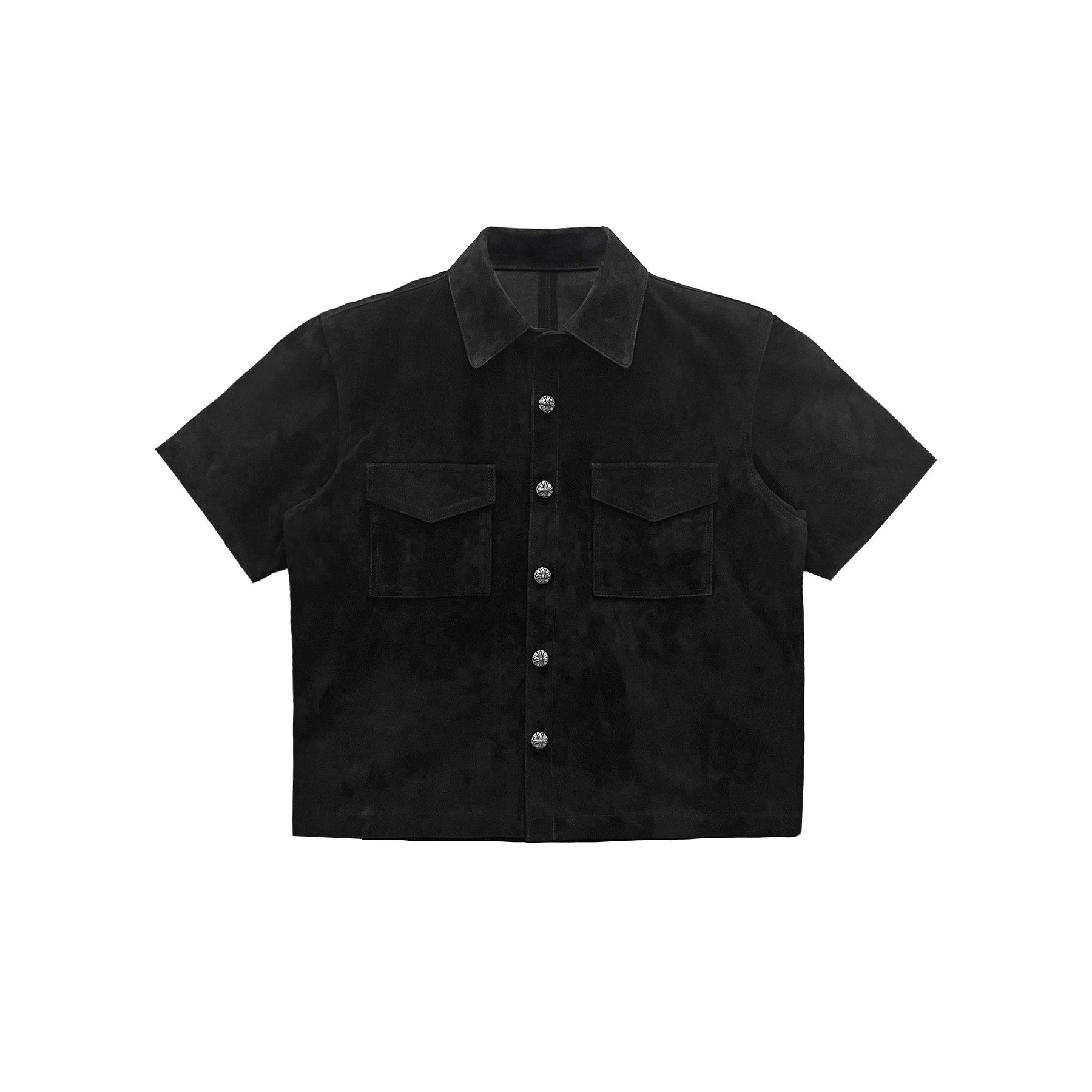Chrome Hearts Chrome Hearts Suede Leather Short Sleeve Shirt Size S / US 4 / IT 40 - 1 Thumbnail