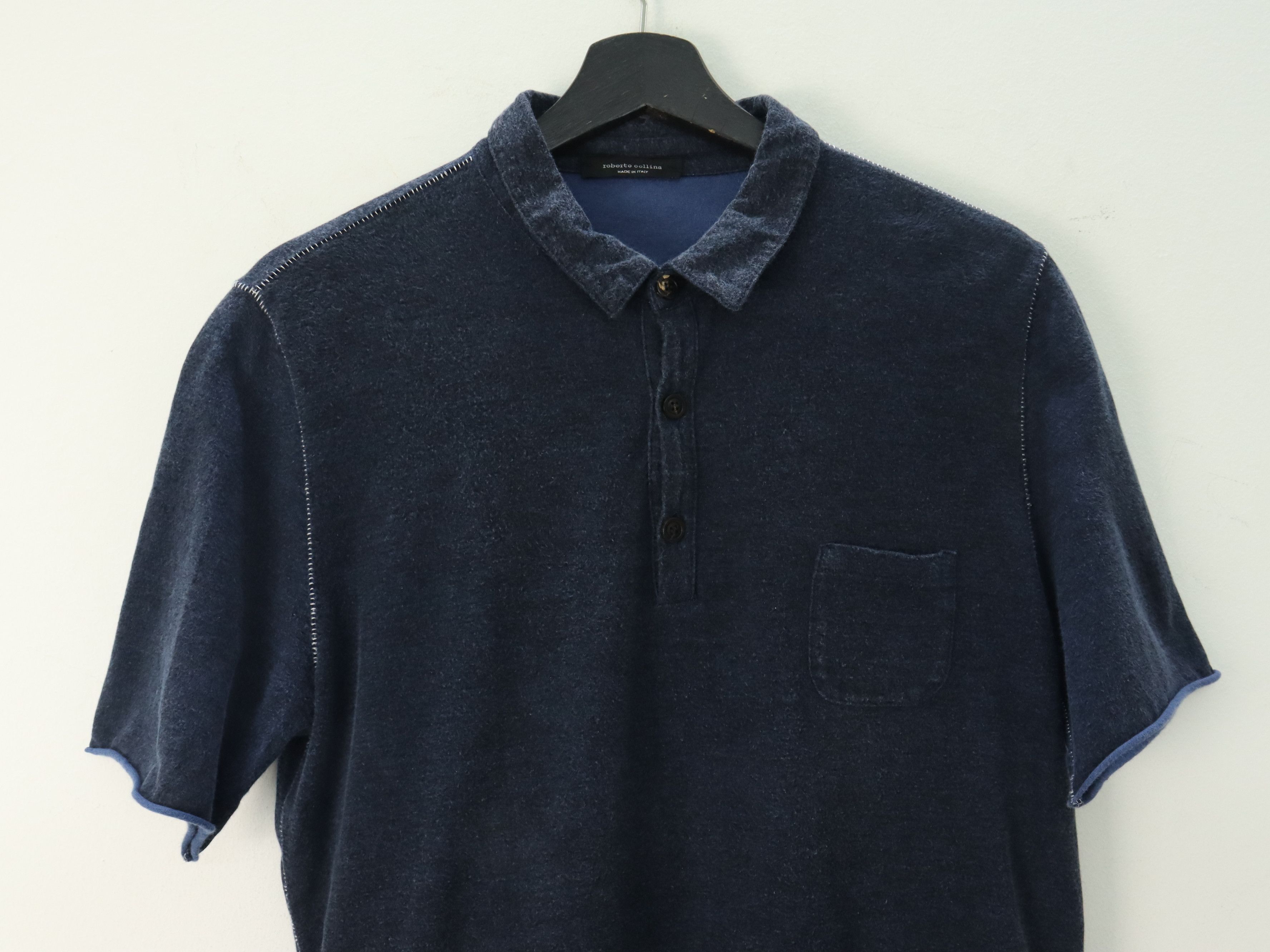 Roberto Collina Roberto Collina Men's Polo Shirt MADE IN ITALY Size US S / EU 44-46 / 1 - 3 Thumbnail