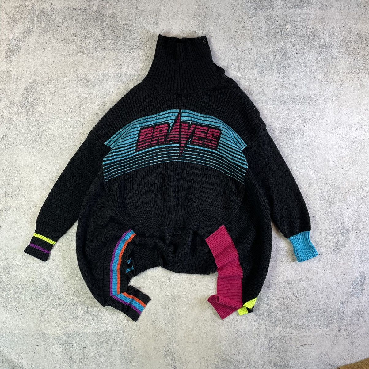 Diesel × Japanese Brand Diesel M-Flox Oversized Button Y2K Cyberpunk Sweater Size S / US 4 / IT 40 - 1 Thumbnail