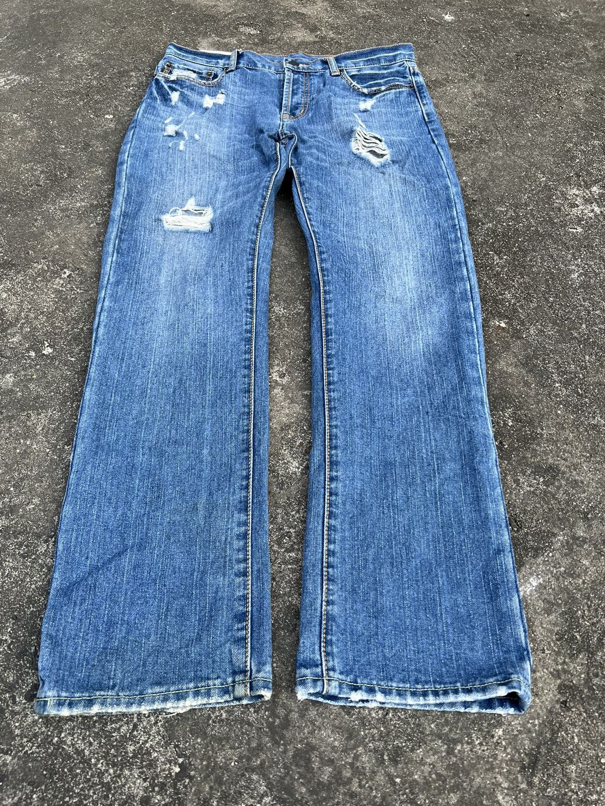 Abercrombie & Fitch × Vintage ABERCROMBIE & FITCH DISTRESSED JEANS Size US 31 - 1 Thumbnail