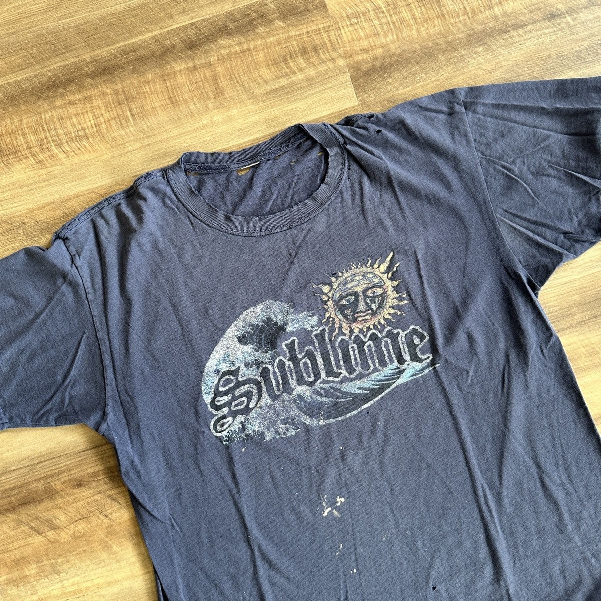 Band Tees × Sublime × Vintage Vintage Sublime Waves T-Shirt Faded Distressed Y2K Size XL Size US XL / EU 56 / 4 - 2 Thumbnail