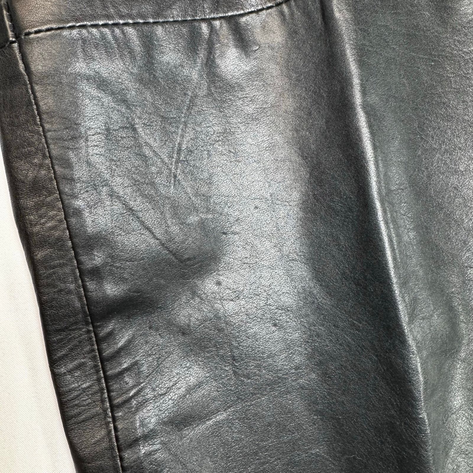 Vintage Vintage 80s 90s Pleated front Leather Pants Men’s 29 Black Size US 29 - 11 Thumbnail