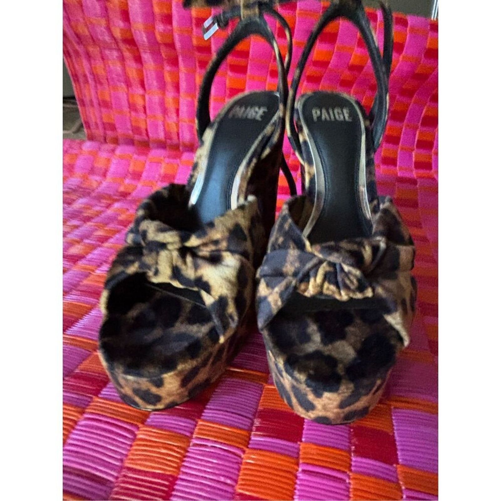Paige Paige Leopard Platform Heels Size US 7 / IT 37 - 3 Thumbnail
