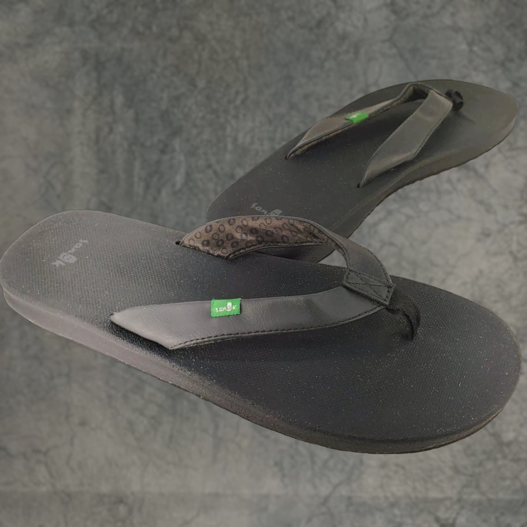 Sanuk Sanuk Yoga Mat Sandals Flip Flop Women's Size 9 Black Cushy Comfort Lite Sandals, Womens, 9, Black, Yoga Mat, Sanuk, Flip Flop Size US 9 / IT 39 - 1 Thumbnail