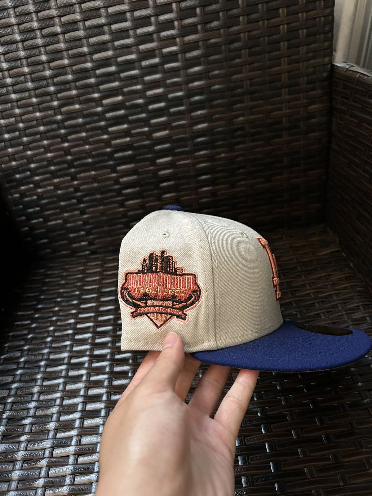 Hat Club × New Era (Sz 7 1/8) New Era 59fifty LA Dodgers Grey Peach UV 2tone Size ONE SIZE - 2 Thumbnail