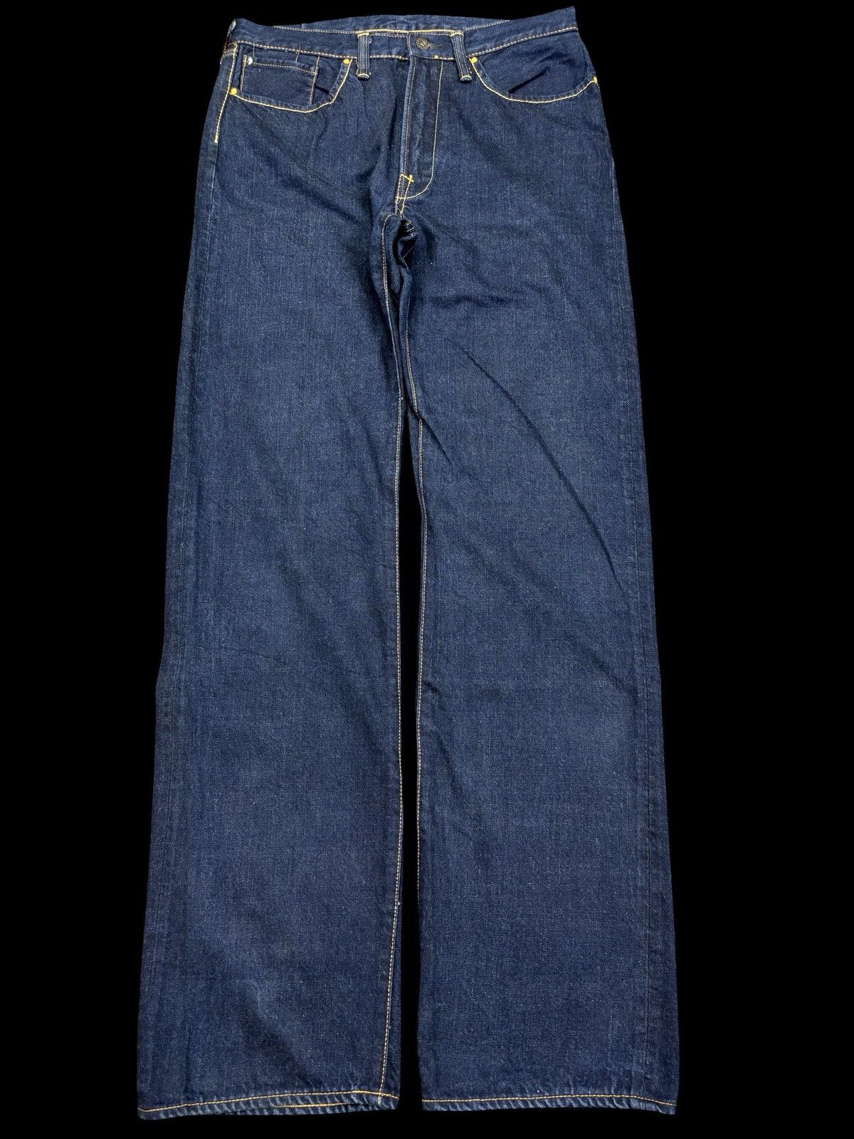 45rpm 💥Indigo Wash💥Rare 45rpm Organic Dye Regular Denim F893 Size US 31 - 2 Thumbnail