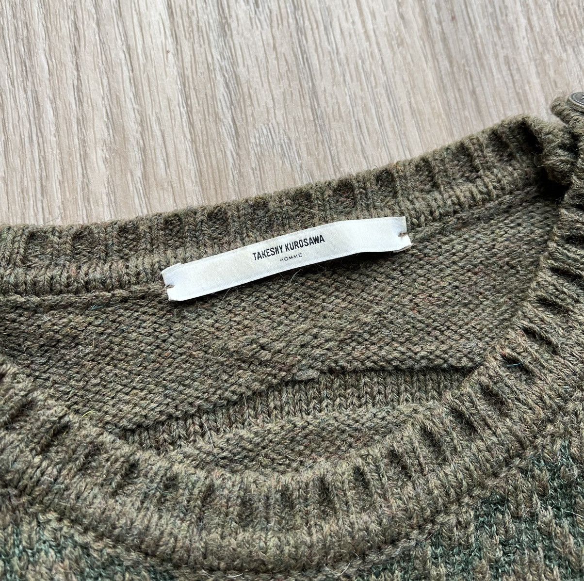 Japanese Brand × Takeshy Kurosawa Vintage Takeshy Kurosawa Cable Knit Sweater Size US XL / EU 56 / 4 - 6 Thumbnail