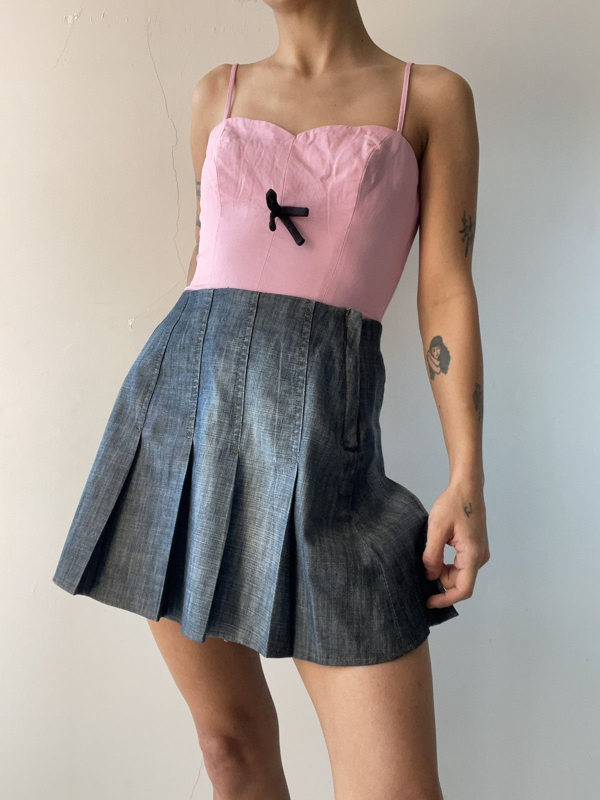 Vintage Denim skirt Size 25" / US 0 / IT 36 - 2 Thumbnail