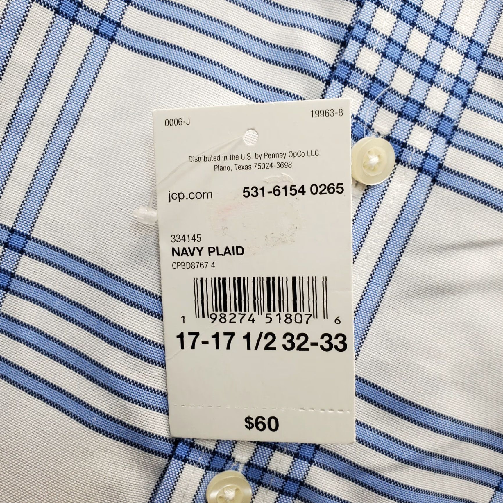 Stafford Stafford Mens Dress Shirt XL Multi Plaid Regular Collar Button Down Size 46R - 6 Thumbnail