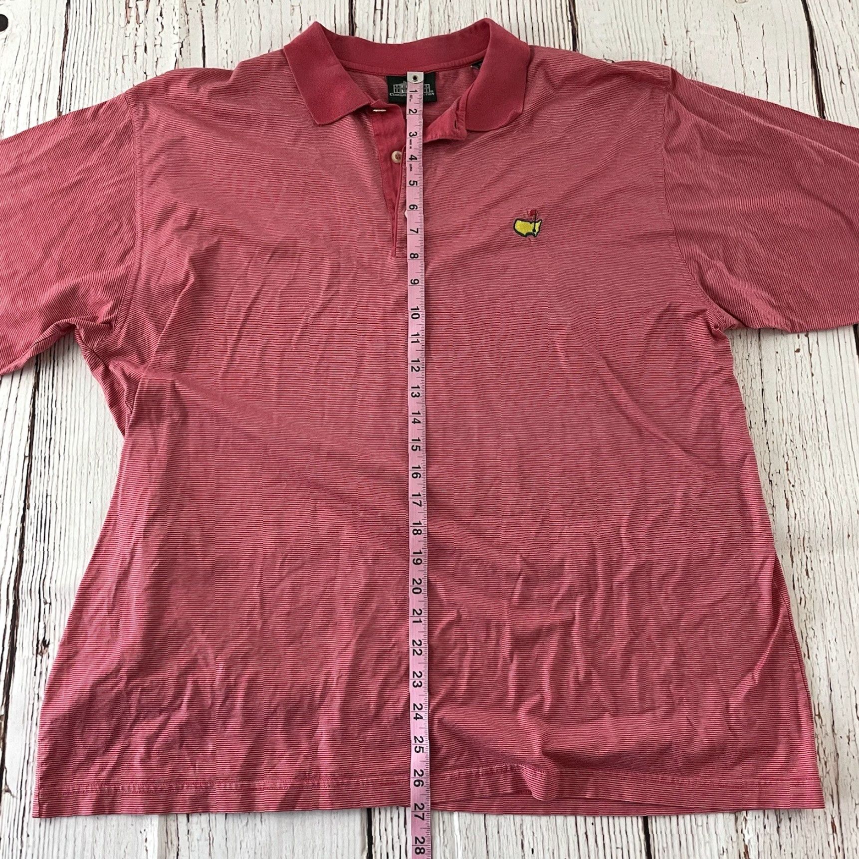 Vintage Master's Clubhouse Collection Striped Short Sleeve Golf Polo Shirt Men's XL Pink Size US XL / EU 56 / 4 - 6 Thumbnail