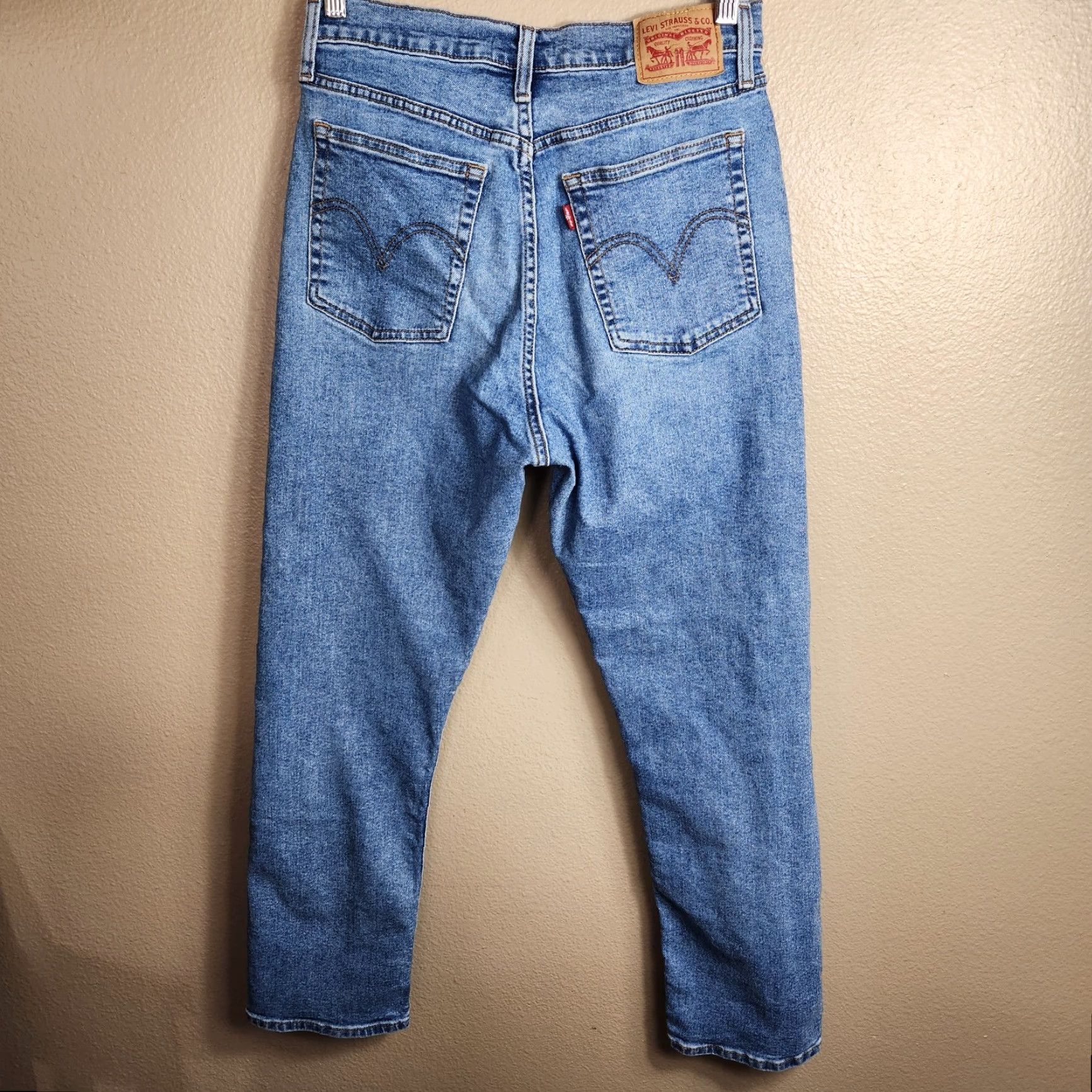 Levi's Levi's Wedgie Fit Jeans |31x28| Button Fly Straight Denim Blue 90s Womens Levis Size 24" / US 00 / IT 34 - 7 Thumbnail
