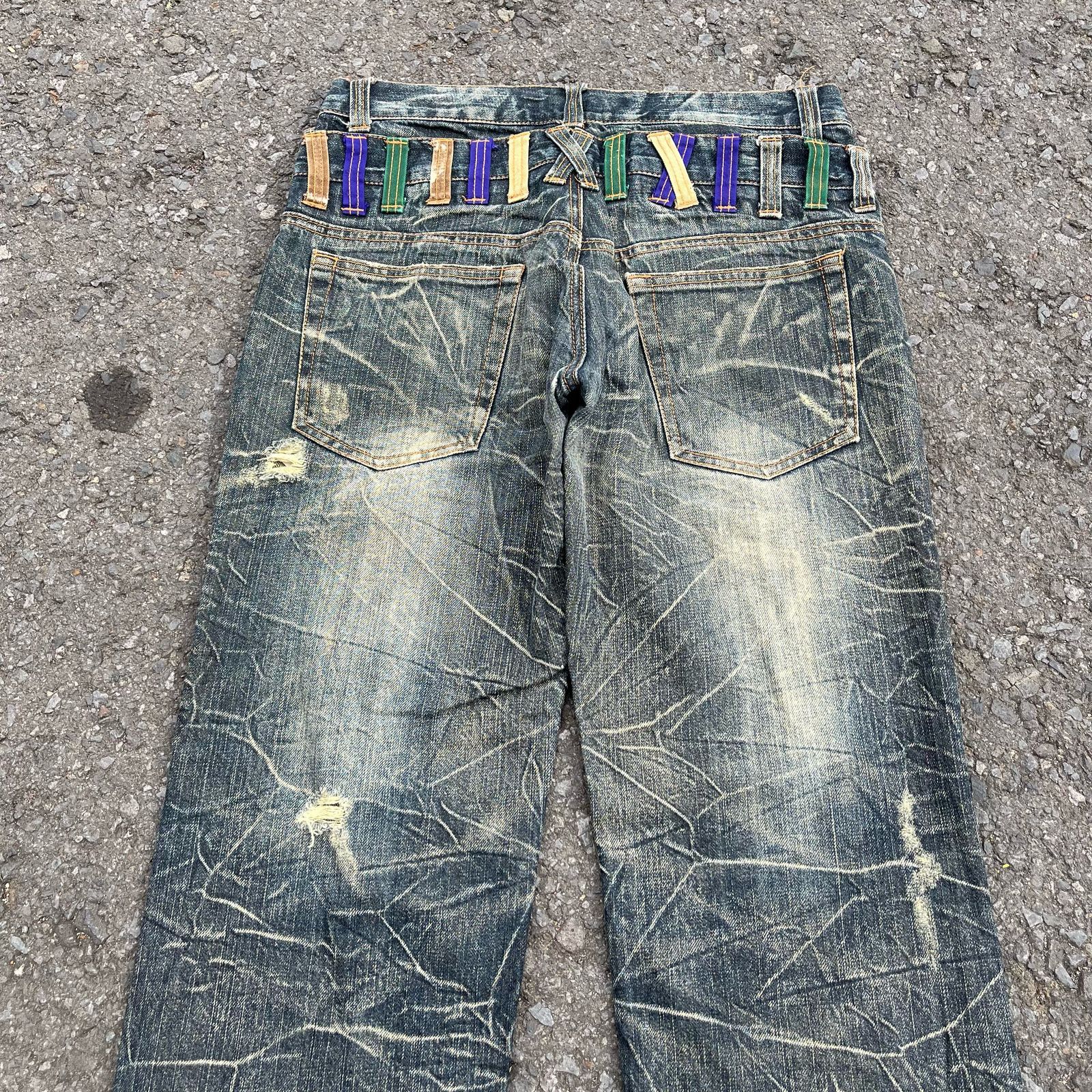 20471120 Nylaus Distressed Double Waist Denim Size US 32 / EU 48 - 7 Thumbnail