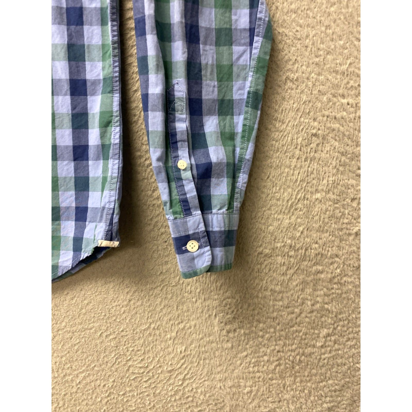 Gap GAP Men's Button Down Oxford Shirt Size M Blue Green Check Multicolor Size US M / EU 48-50 / 2 - 2 Thumbnail