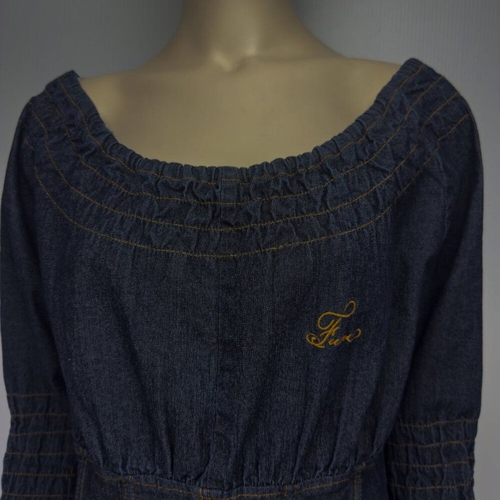Fubu FUBU Denim Corset Waist Straight leg Stretch Jumpsuit sz XL Size 38" / US 16 / IT 52 - 4 Thumbnail