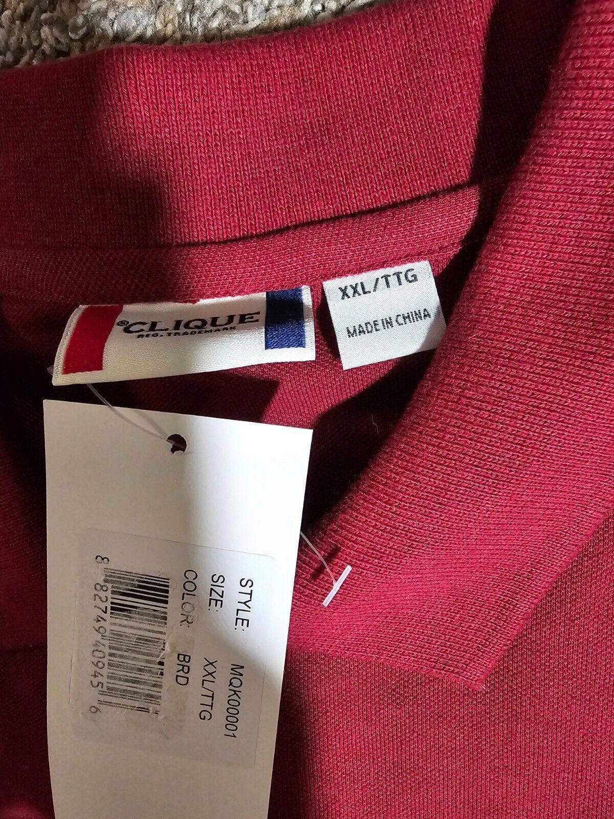Clique clique polo shirt NWT 2xl XXL Red Size US XXL / EU 58 / 5 - 3 Thumbnail