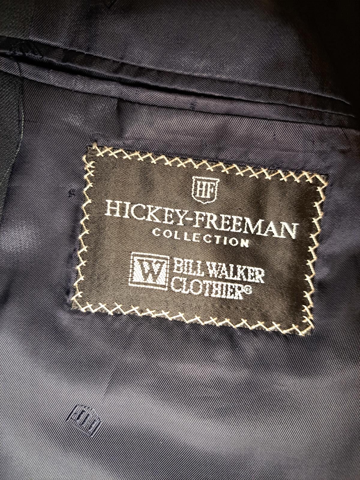 Hickey Freeman Hickey Freeman Blazer Mens 46L Black Gold Buttons Cashmere Size 46L - 2 Thumbnail