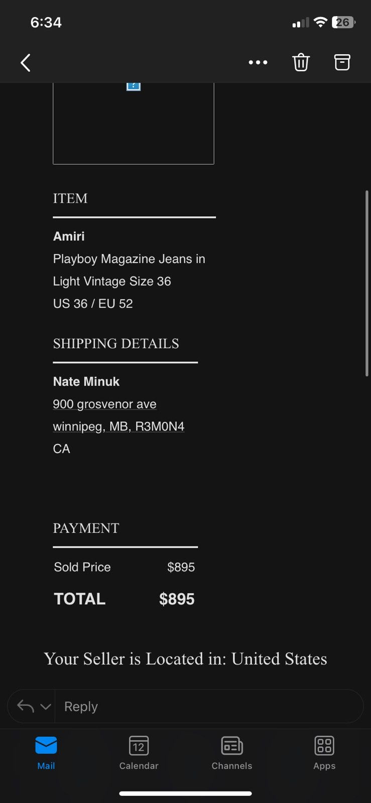 Amiri AMIRI PLAYBOY DENIM sz 36 Size US 36 / EU 52 - 8 Thumbnail