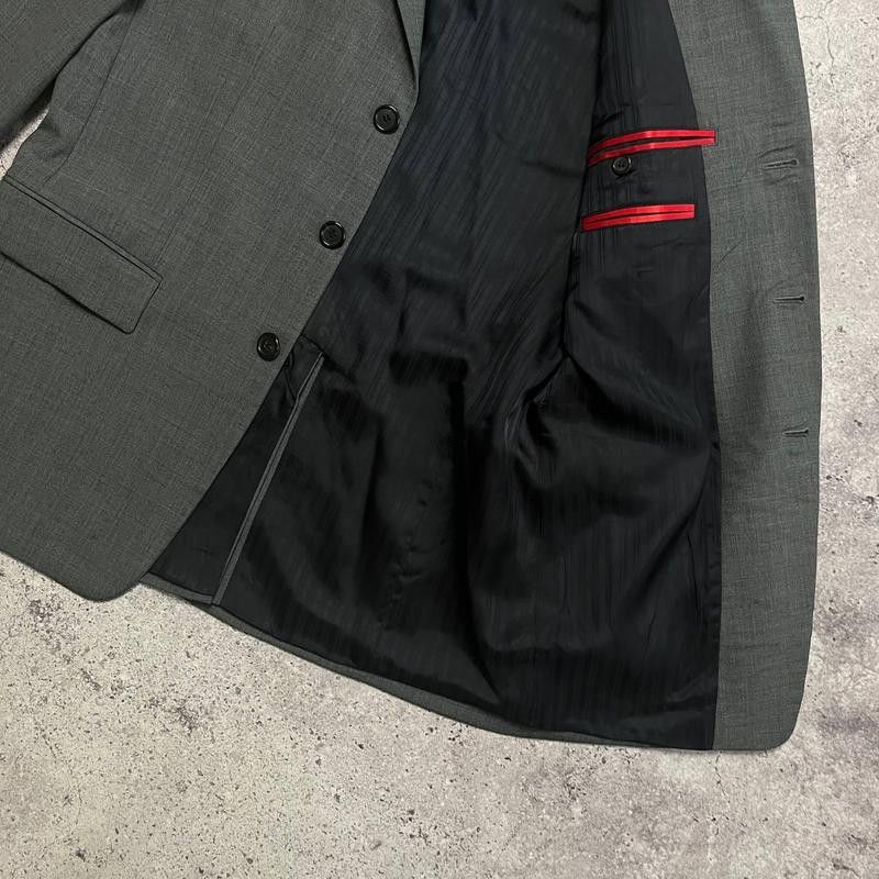 Hugo Boss × Vintage Hugo Boss Men's Wool Classic Gray Blazer Size 36 US 46 EU Size 36R - 8 Thumbnail