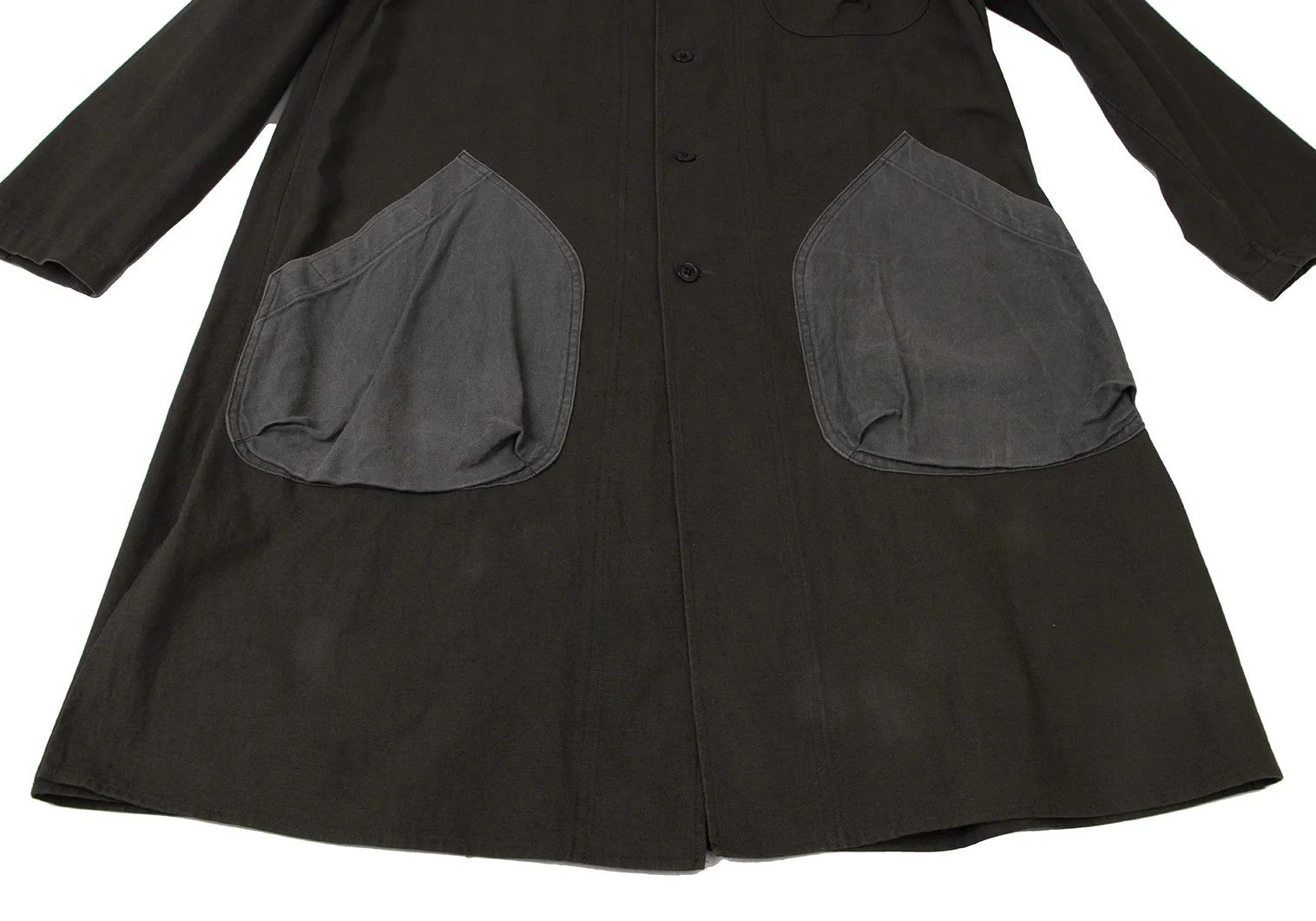 Yohji Yamamoto Yohji Yamamoto Linen Blend Shirt Coat Khaki 3 Size US L / EU 52-54 / 3 - 10 Thumbnail