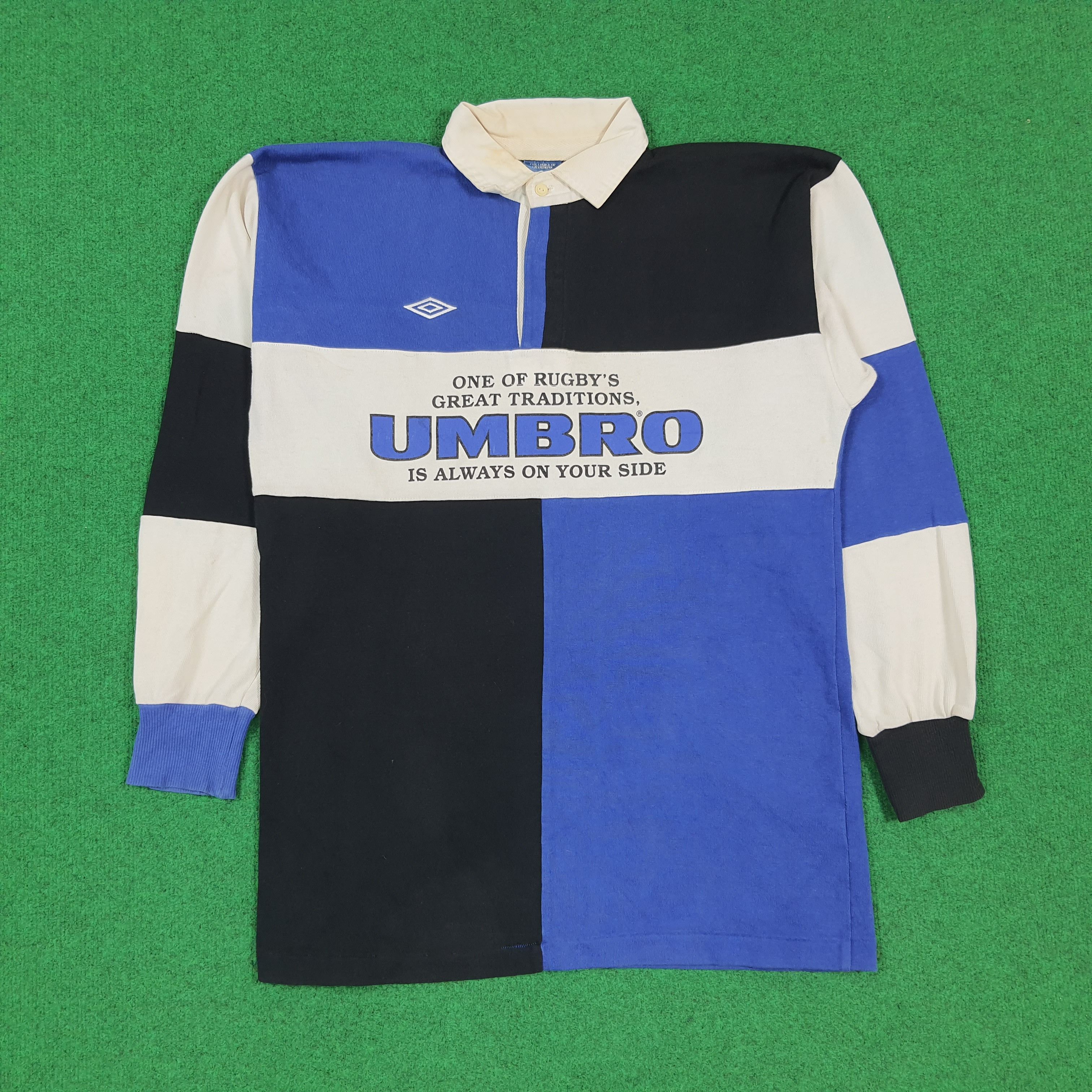 Umbro Vintage 90s Umbro Rugby Shirt Retro Japan C301N40 Size US L / EU 52-54 / 3 - 1 Thumbnail