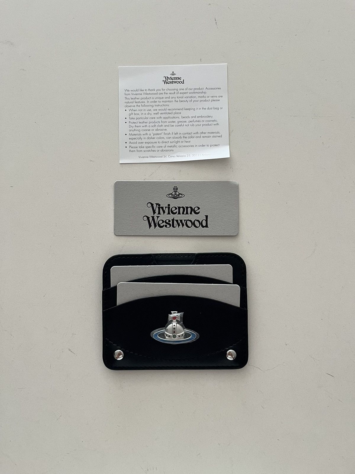 Vivienne Westwood Women's Card Holder Half Moon Black main image 1