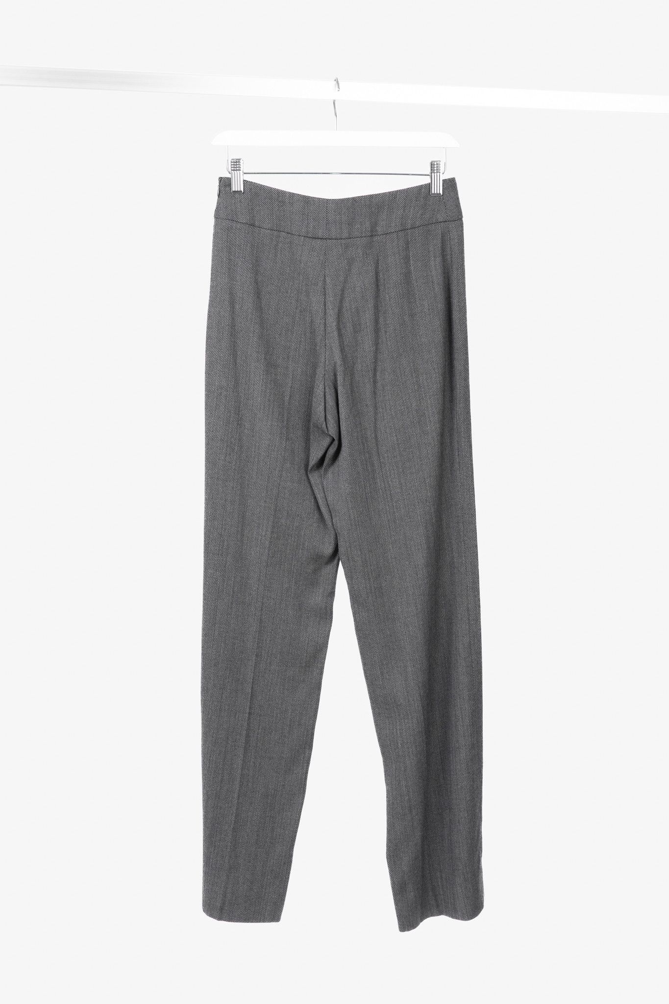 Etro Etro Grey Micro-Dot Wool-Flannel Straight-Leg Trousers Size 27" / US 4 / IT 40 - 2 Thumbnail