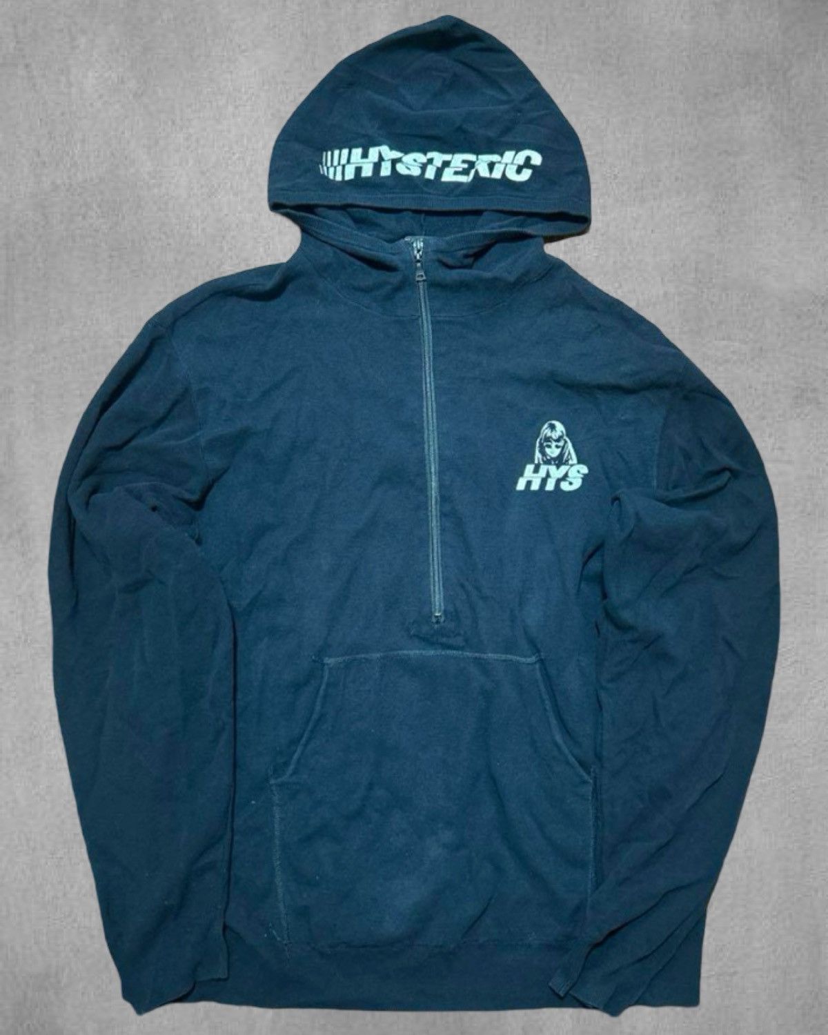 Vintage Hysteric Glamour Hoodie Full Zip Sweatshirt Big Logo