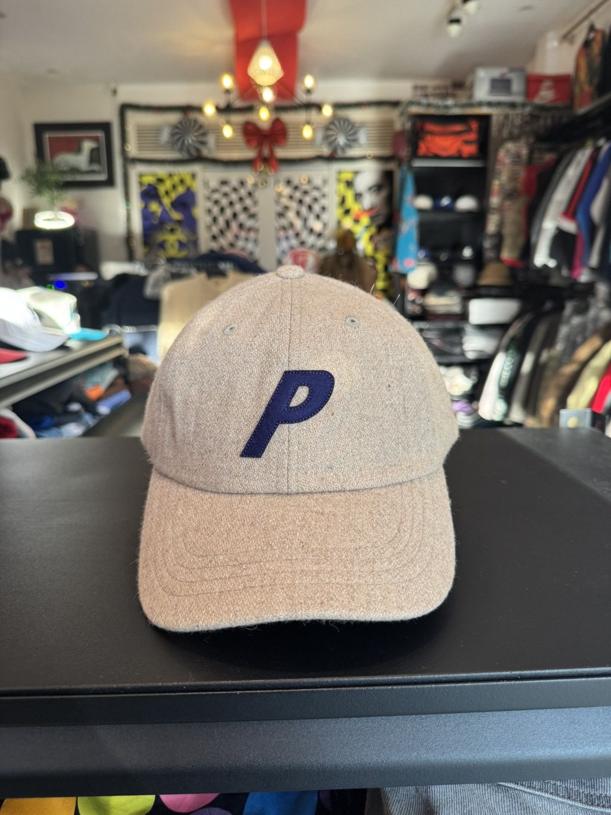 Palace Palace wool hat P - Logo ( beige) Size ONE SIZE - 1 Thumbnail