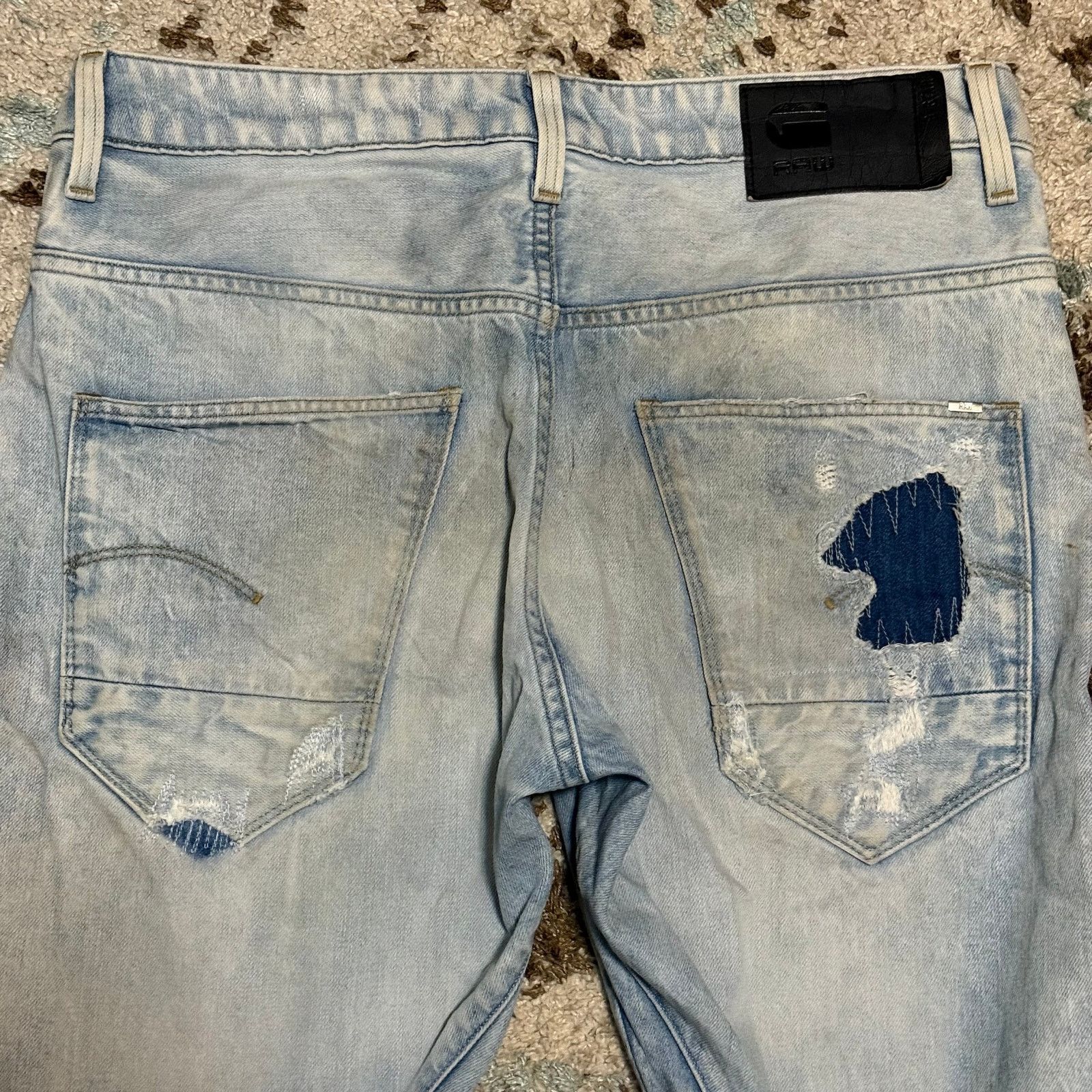 G-Star G Star Raw Arc 3D Tapered Restored Jeans 32x32 Patchwork Size US 32 / EU 48 - 3 Thumbnail