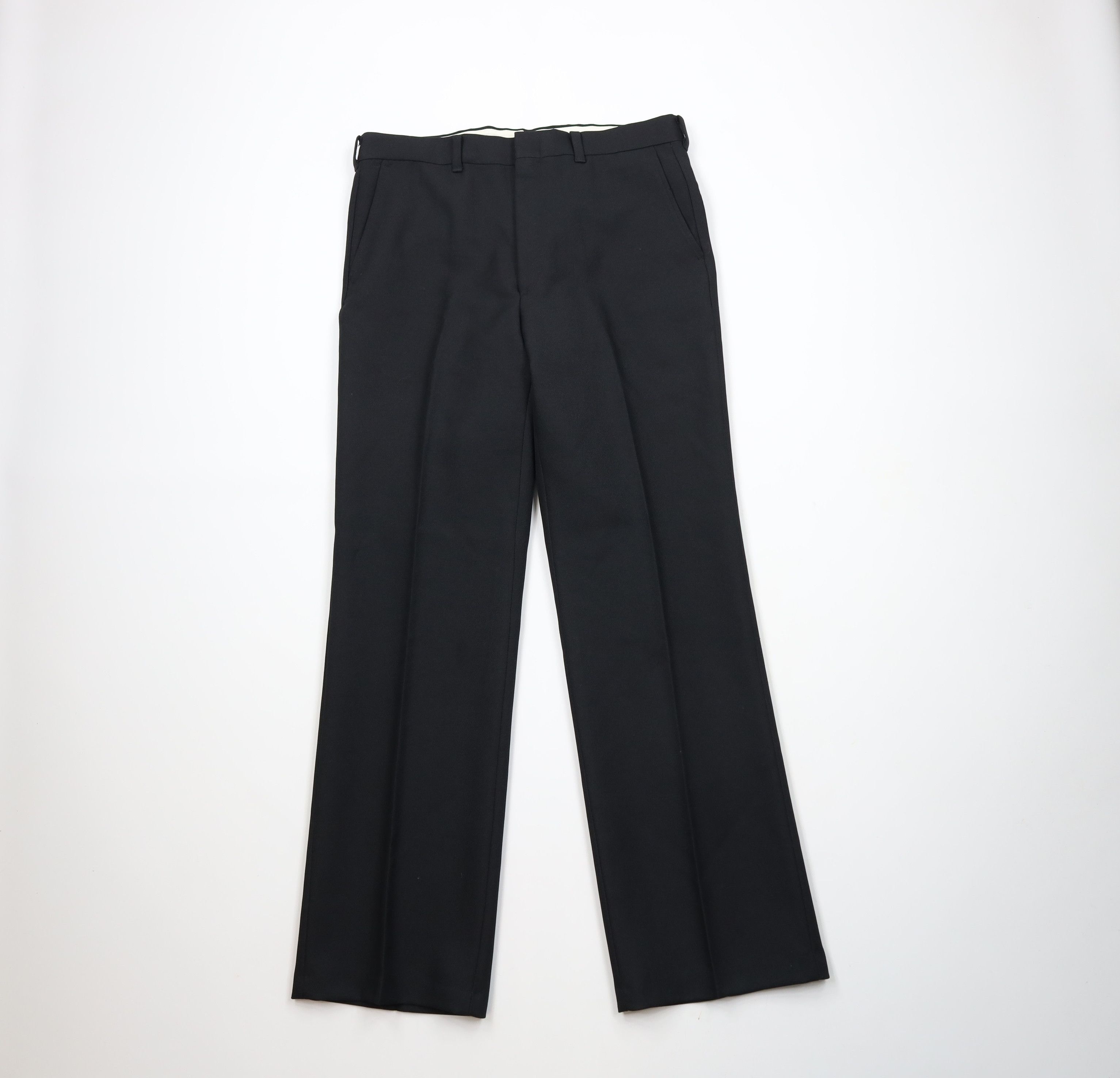Vintage Vintage 70s Streetwear Flared Wide Leg Chino Pants Black USA Size US 32 / EU 48 - 1 Thumbnail