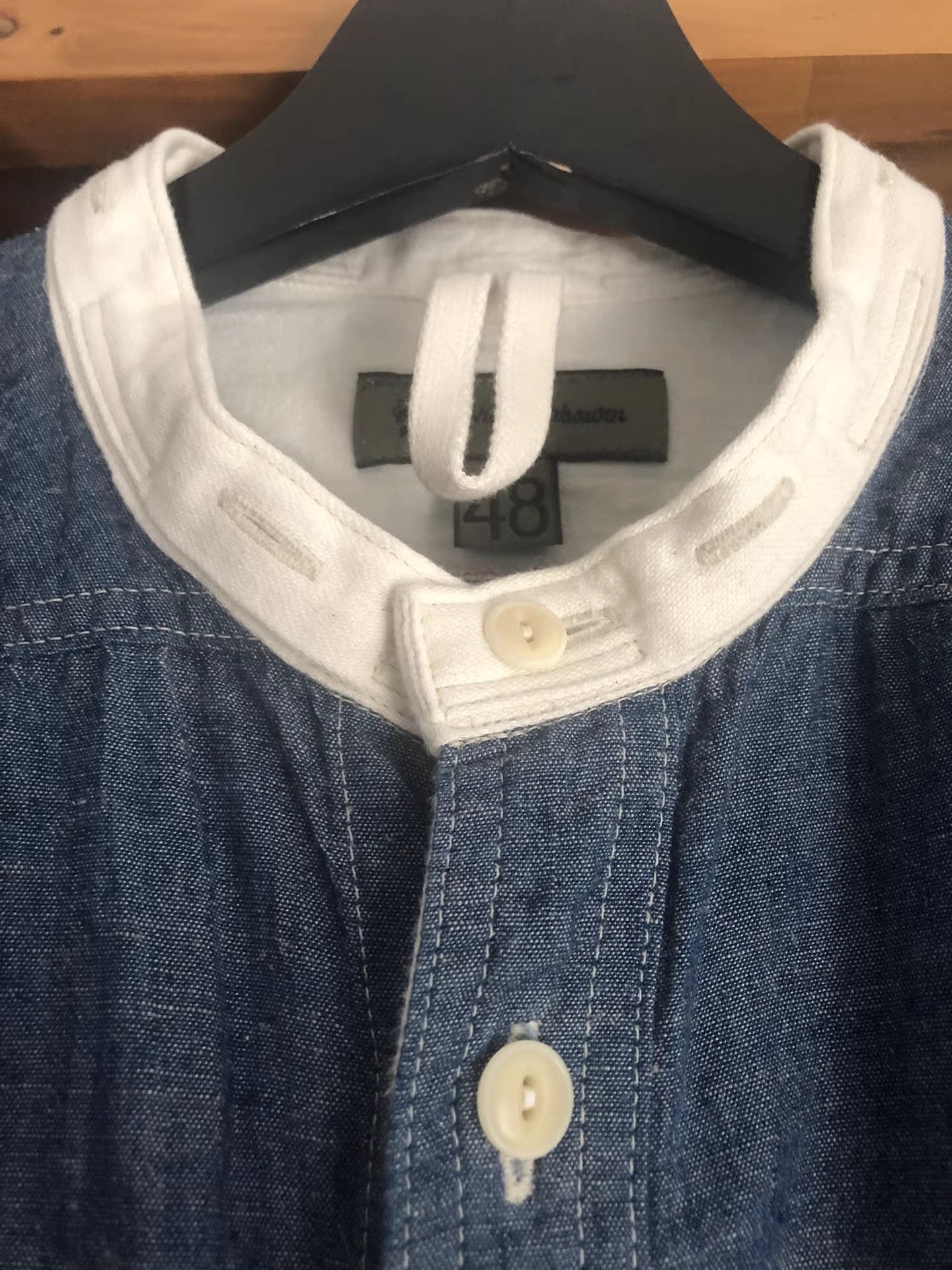 Nigel Cabourn Nigel Cabourn Indigo Dyed Selvedge Shirt Size US M / EU 48-50 / 2 - 4 Thumbnail