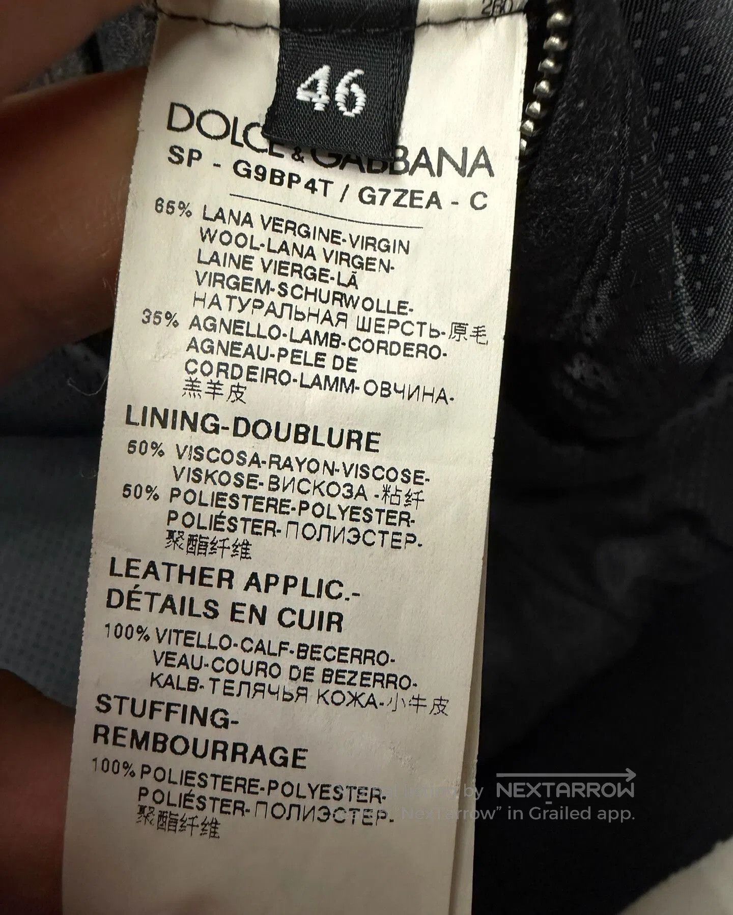 Japanese Brand Dolce & Gabbana Lambskin Patchwork Leather Jacket. Size US S / EU 44-46 / 1 - 9 Thumbnail